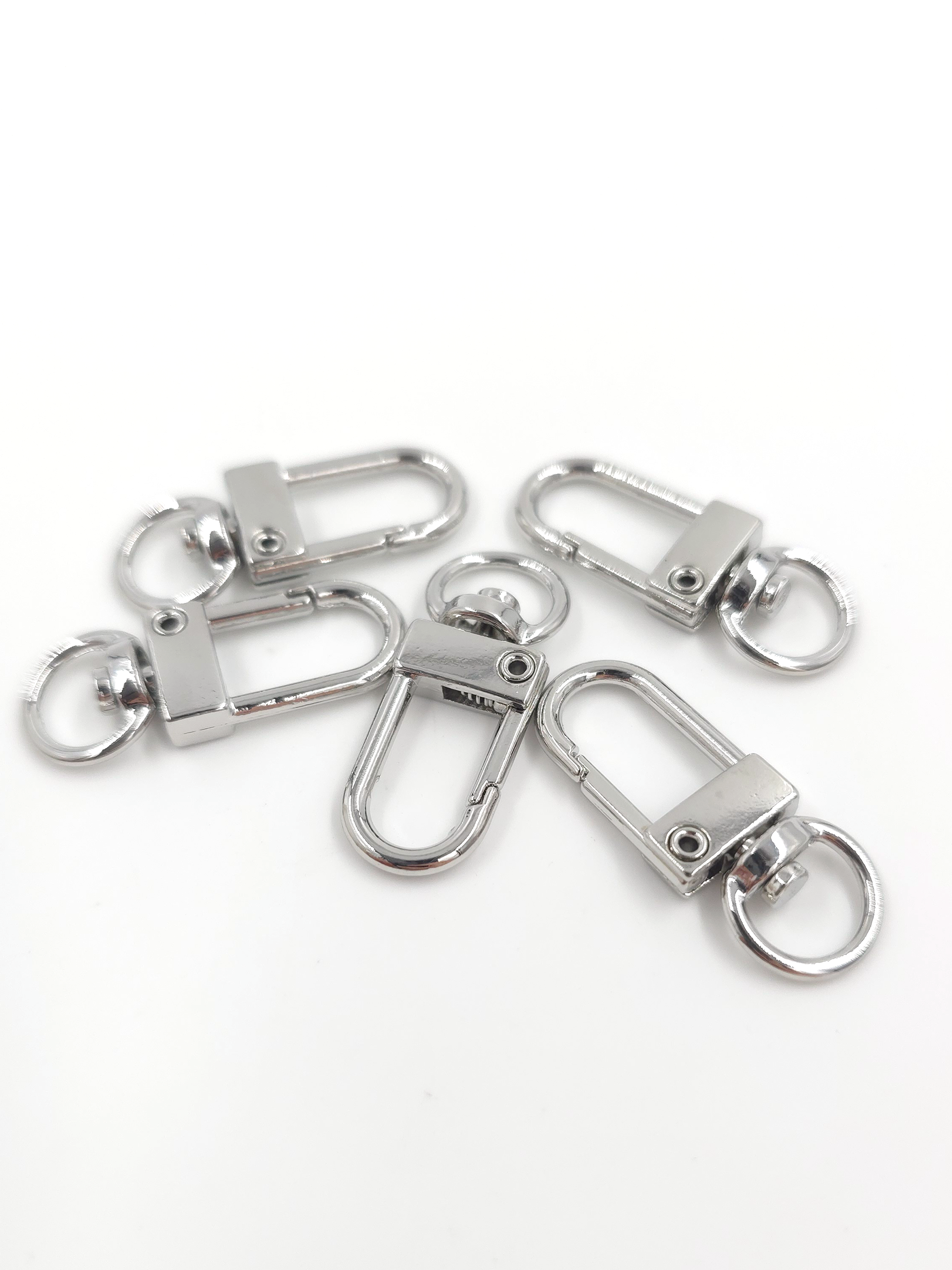 2 x Platinum Plated Large Swivel Clasps, 32x12mm (2086S)