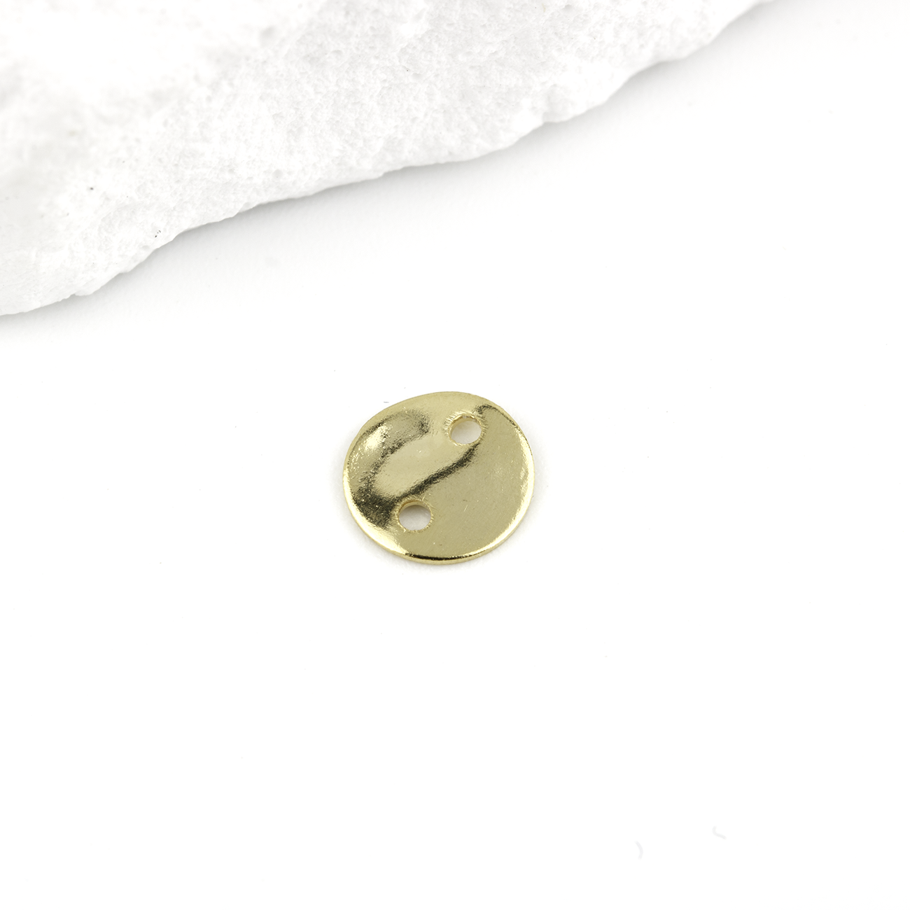 20 x 18K Gold Plated Coin Jewellery Links, 6mm
