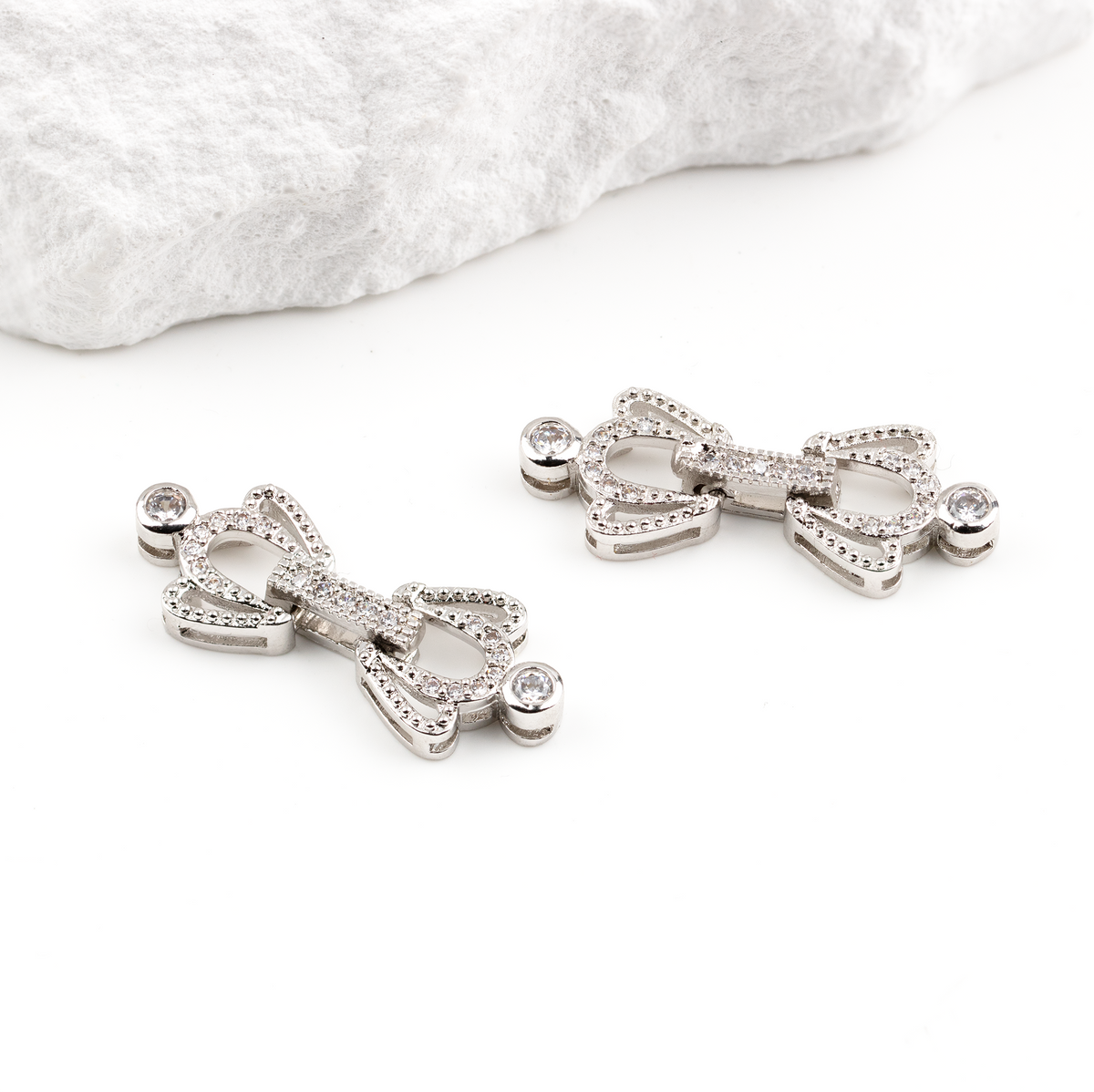 Micro Pave Fold Over Clasp, 30x12mm
