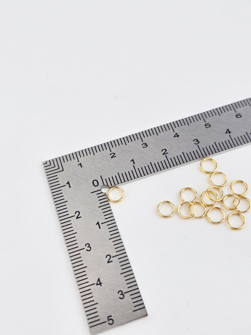 50 x 18K Gold Plated Steel Split Rings, 5x1mm