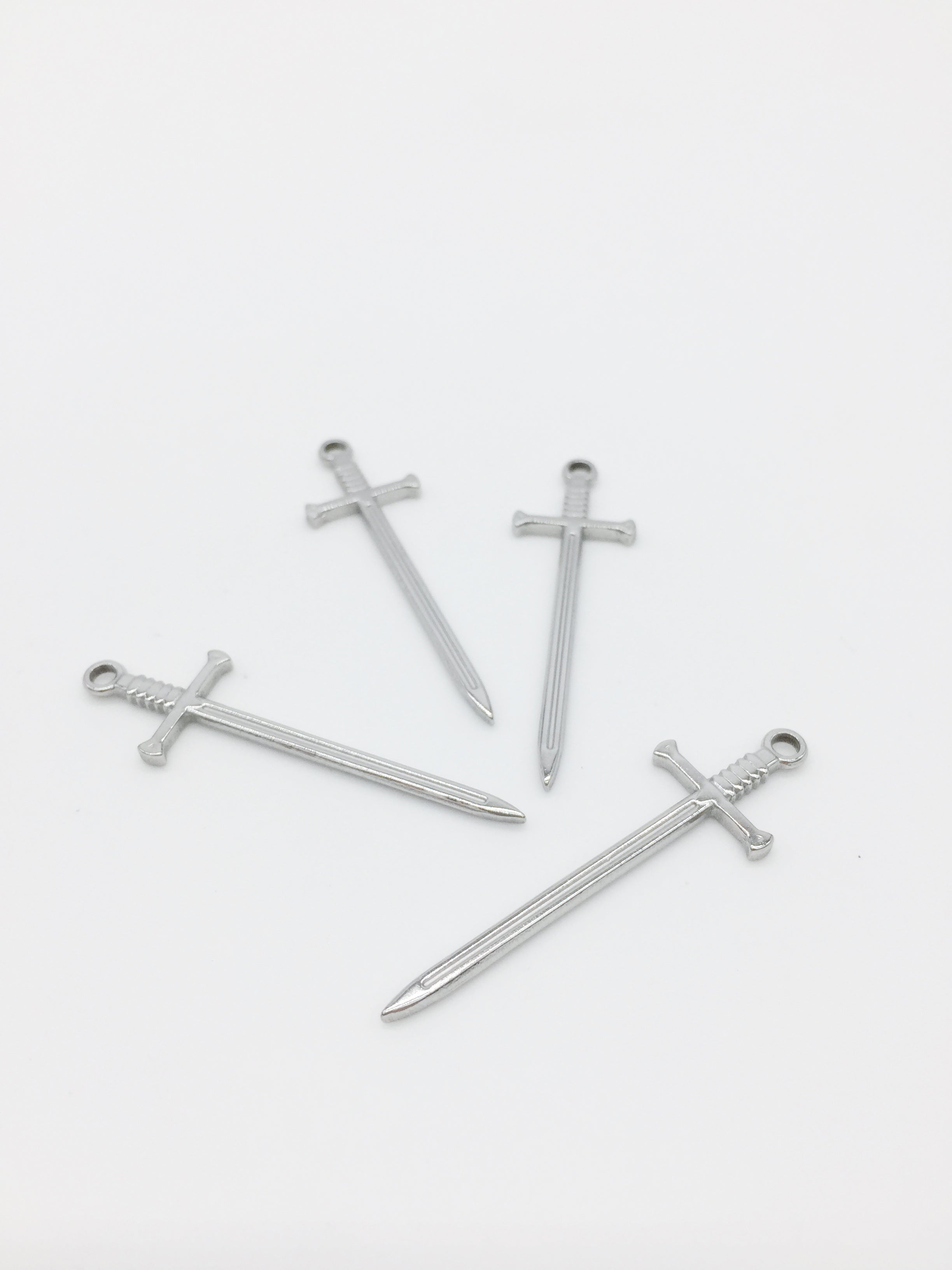 1 x Stainless Steel Sword Pendant, 45x13mm (0128)