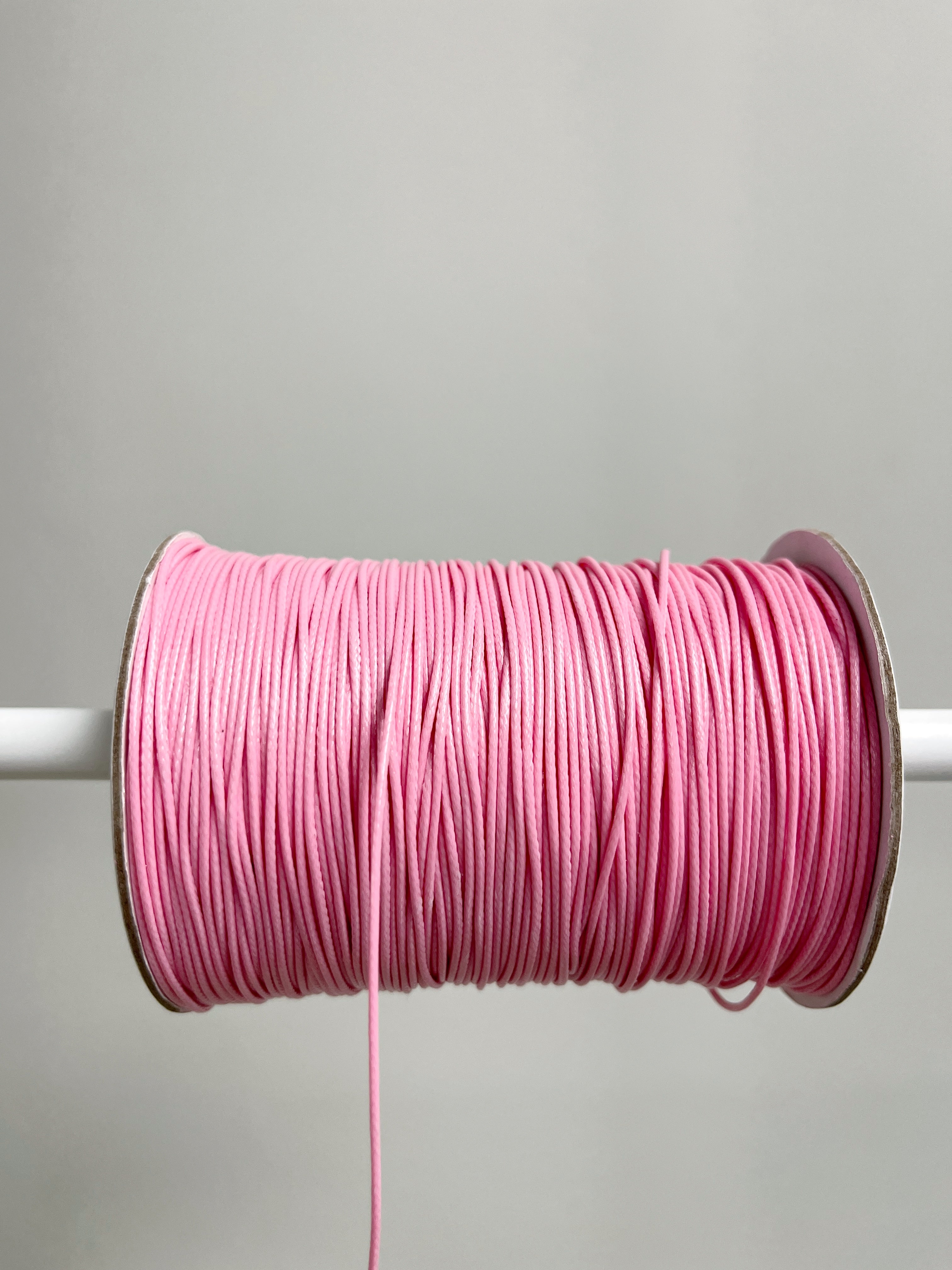 Pink Waxed Polyester Cord, 1mm Silk Cord (R3)