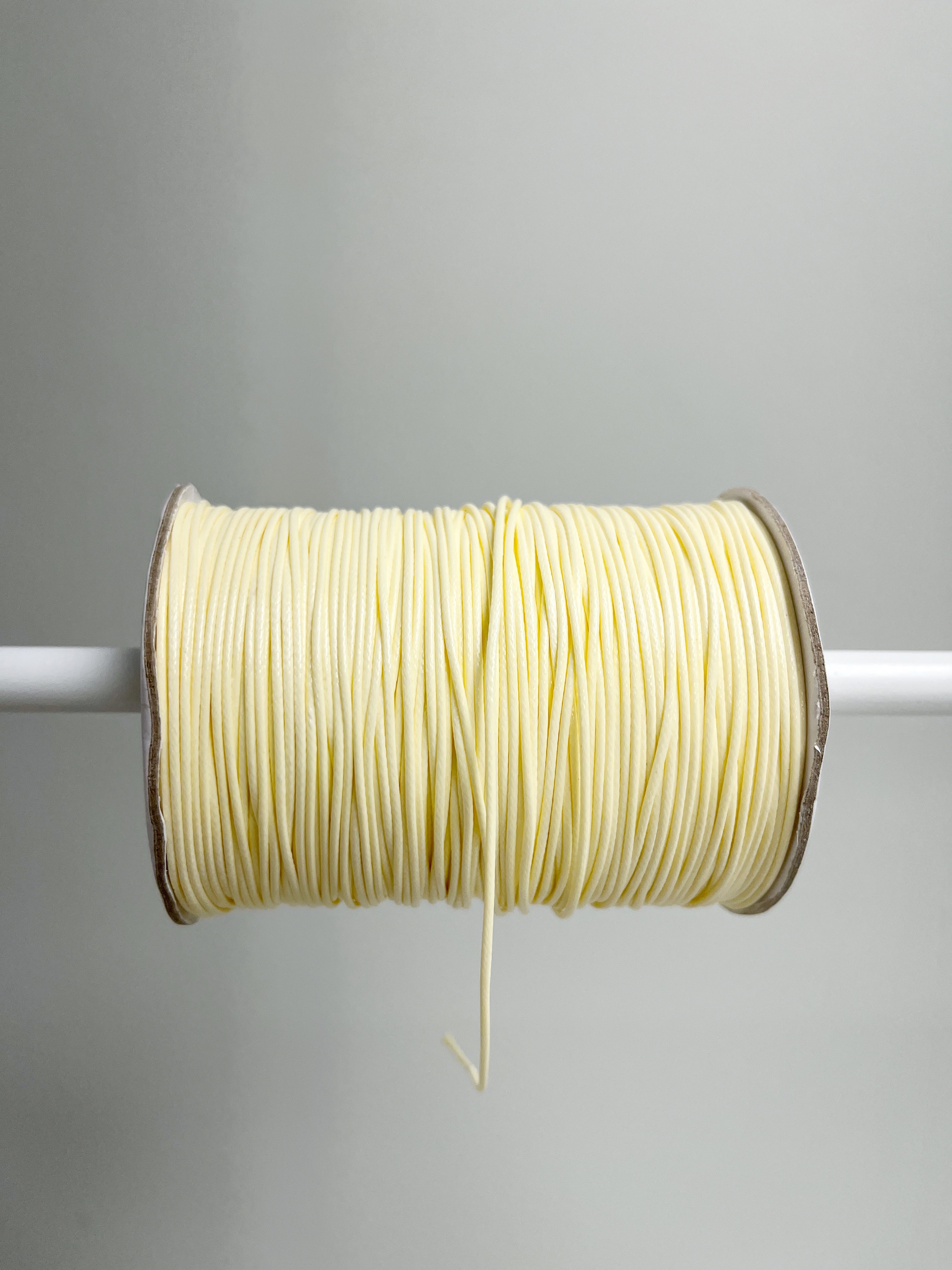Ivory Waxed Polyester Cord, 1mm Silk Cord (R4)