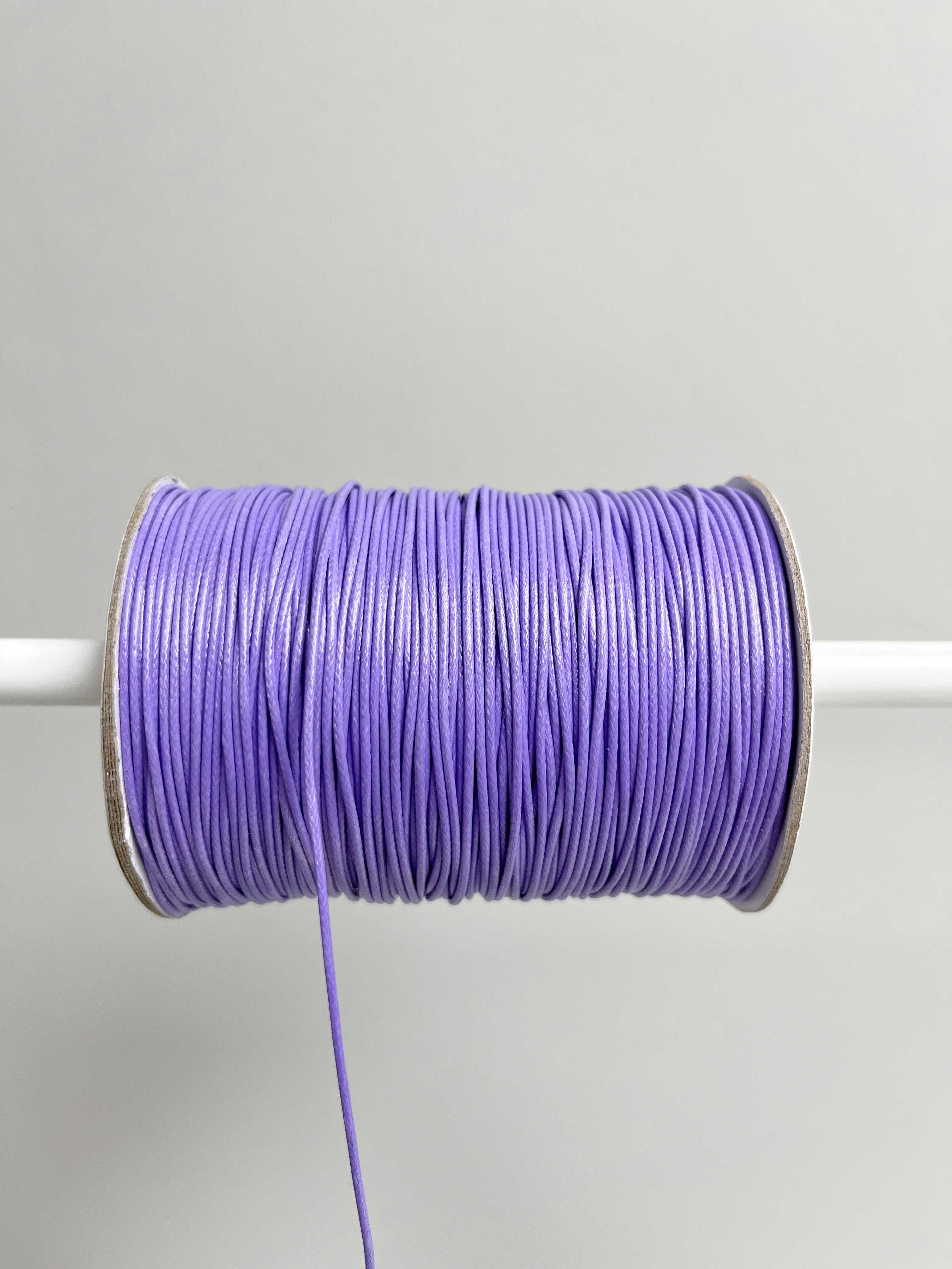 Lavender Waxed Polyester Cord, 1mm Silk Cord (R5)