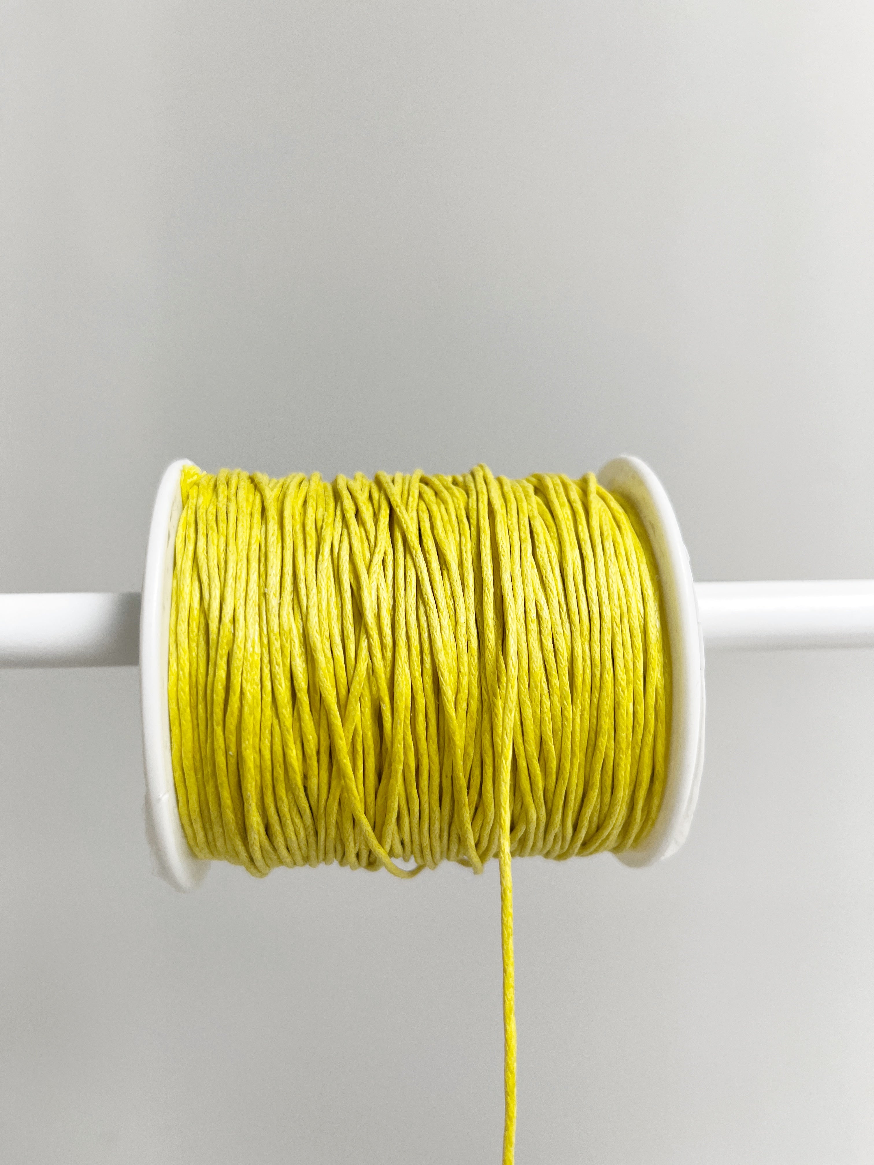 Yellow Waxed Cotton Cord, 1mm Cotton Cord (R6)