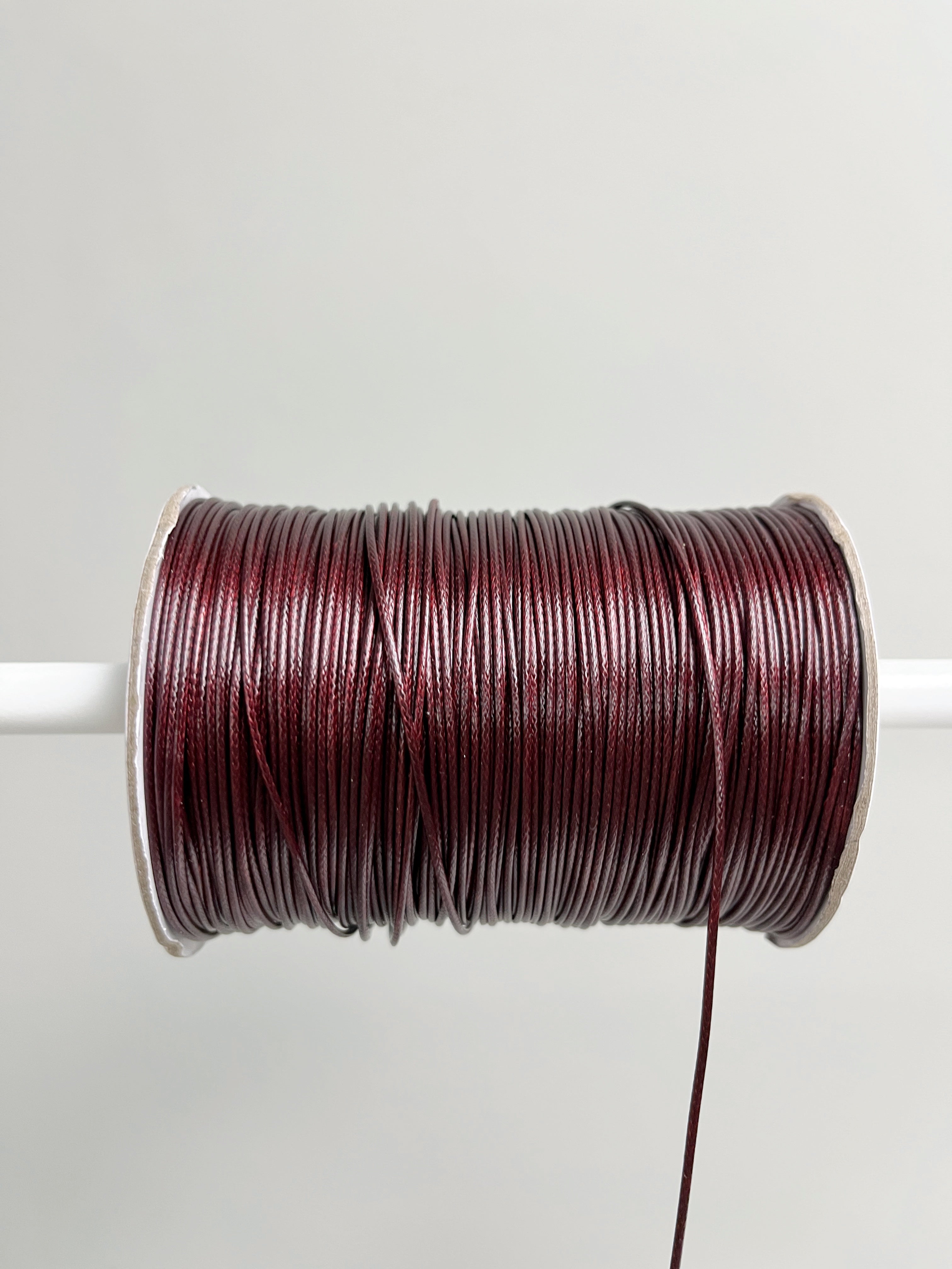 Oxblood Waxed Polyester Cord, 1mm Silk Cord (R6)