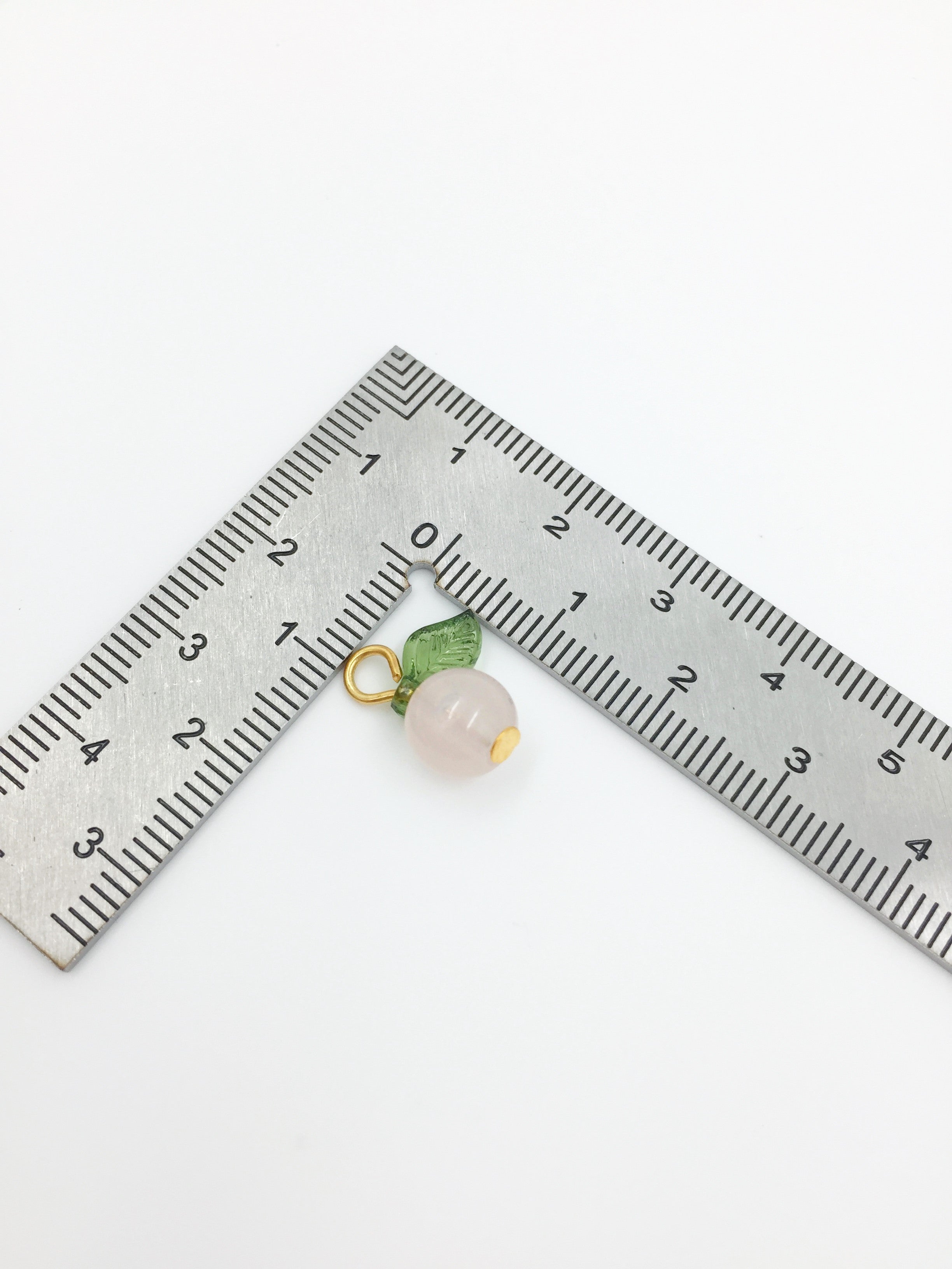 10 x Handmade Pink Berry Charms with Gold Loops, 15x12mm (0031)