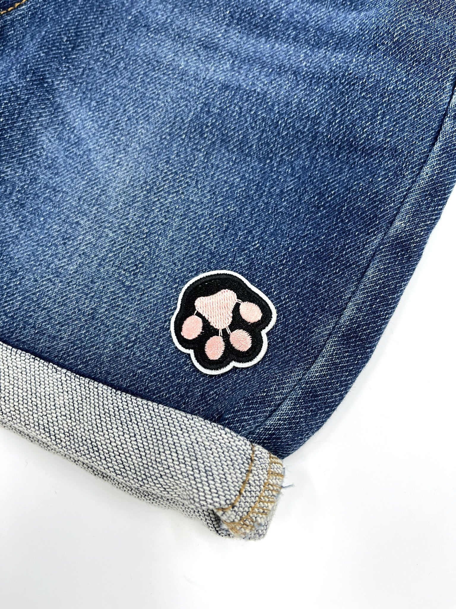 Black Paw Print Embroidery Patch
