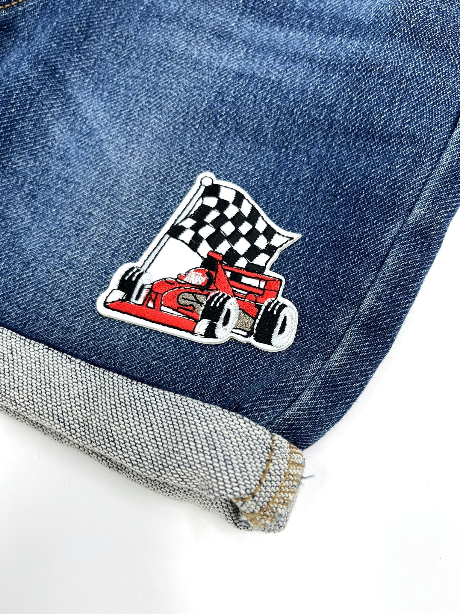 Race Car Embroidery Patch