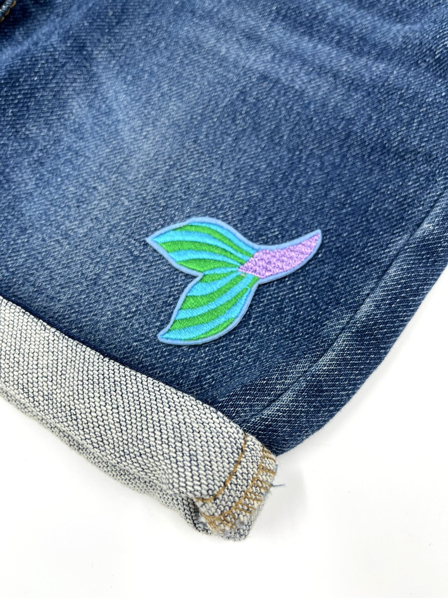 Mermaid Tail Embroidered Iron-on Patch