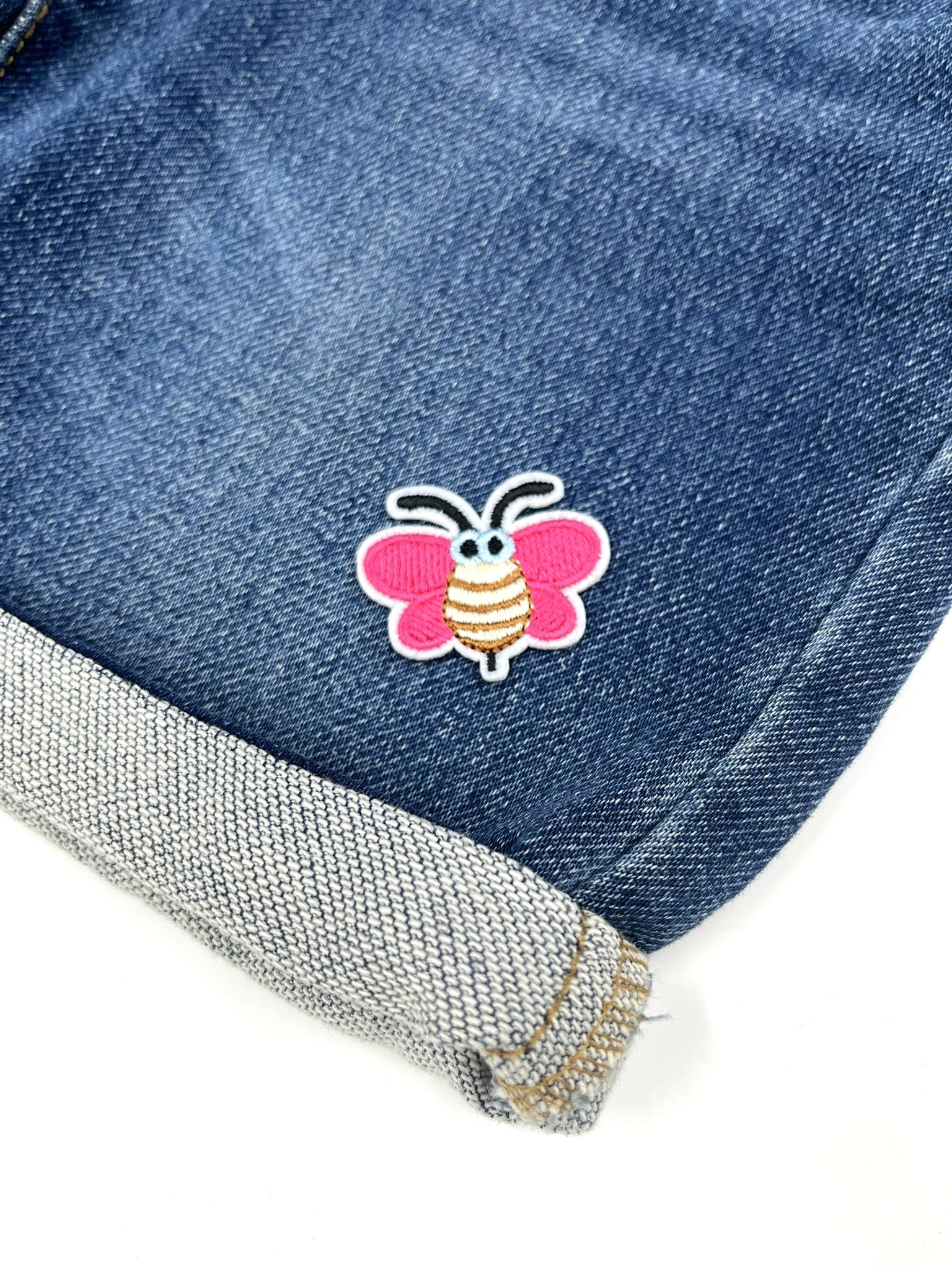 Tiny Deep Pink Bee Embroidery Patch