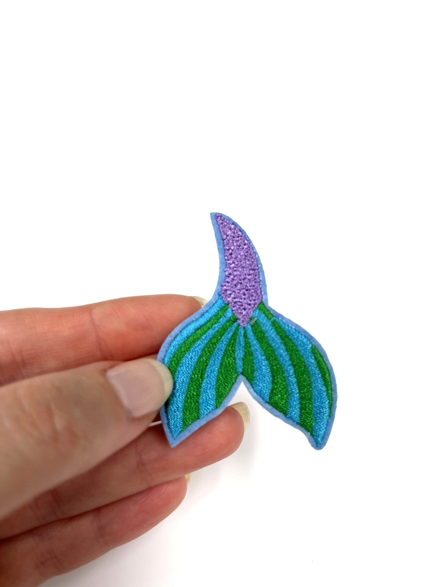 Mermaid Tail Embroidered Iron-on Patch