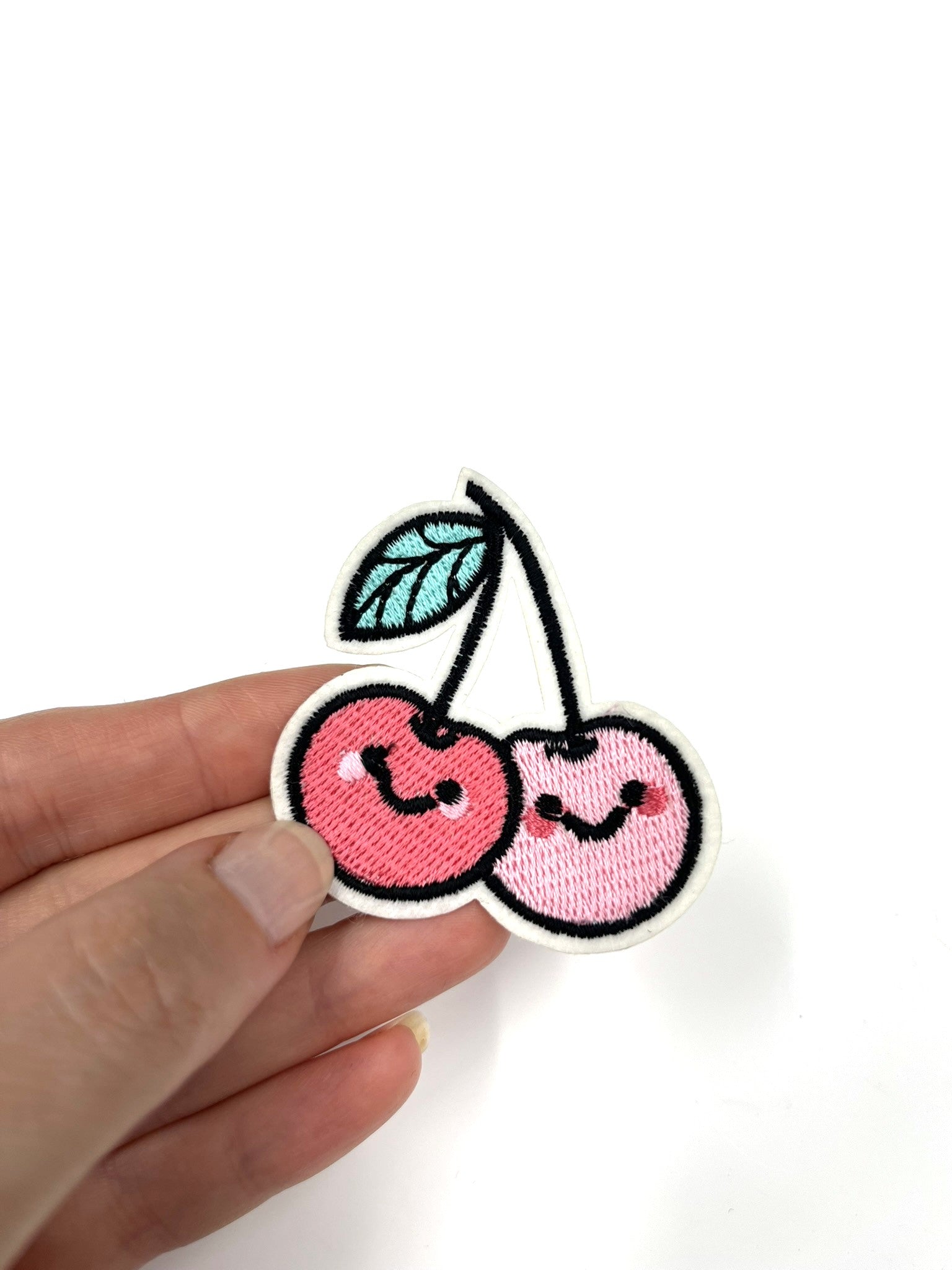 Smiling Cherries Embroidery Patch