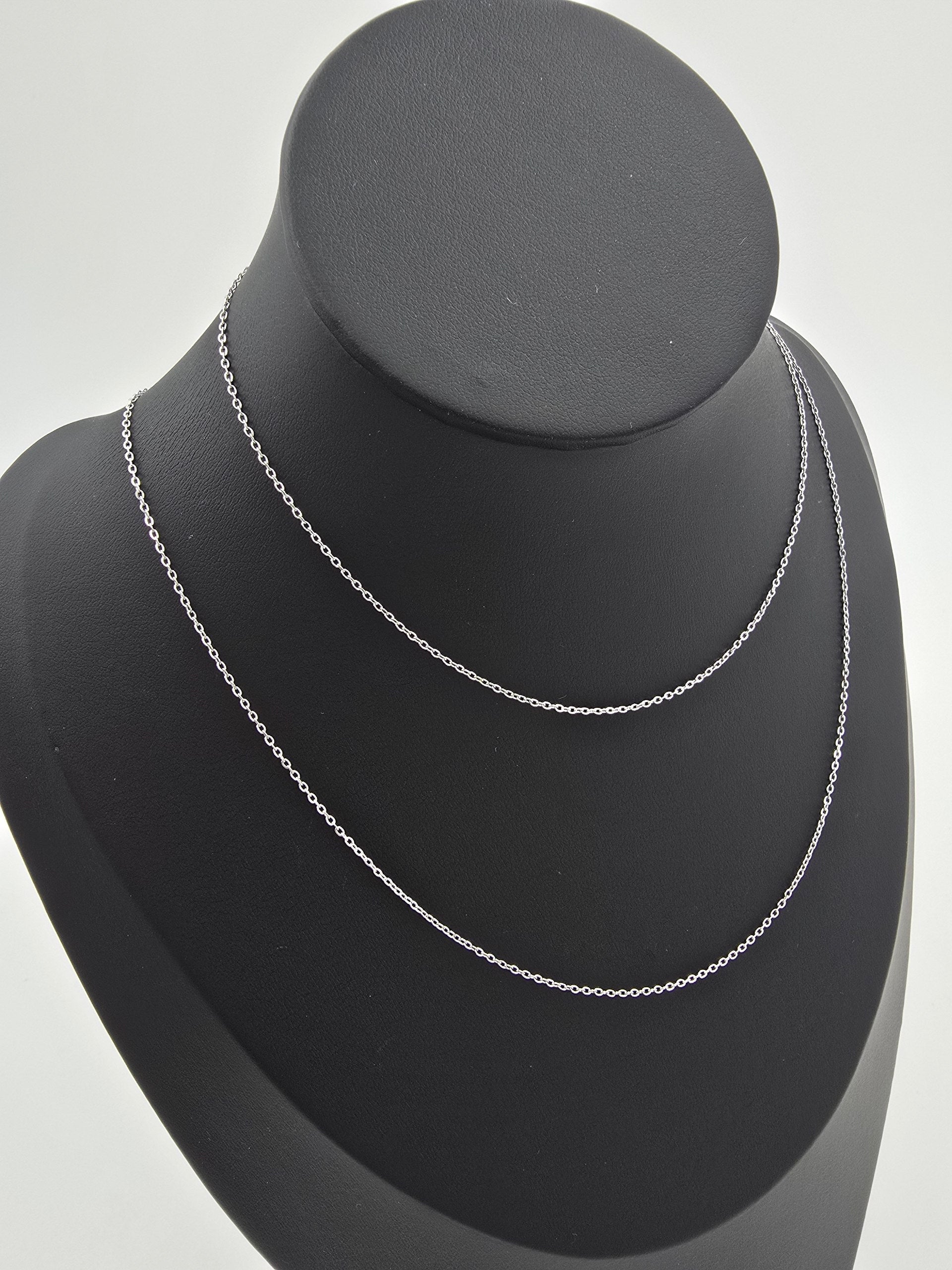 10 metres x Extra Fine Stainless Steel Cable Chain, 1.6x1.2mm