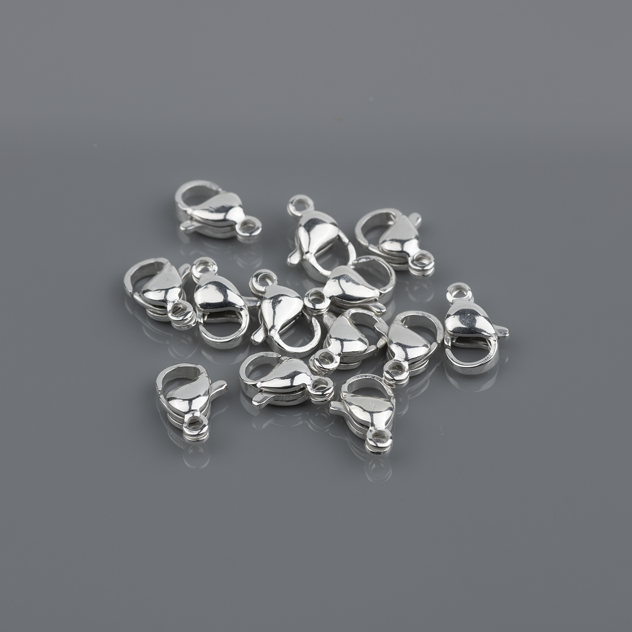 10 x 925 Sterling Silver Plated Lobster Clasps, 10x6mm