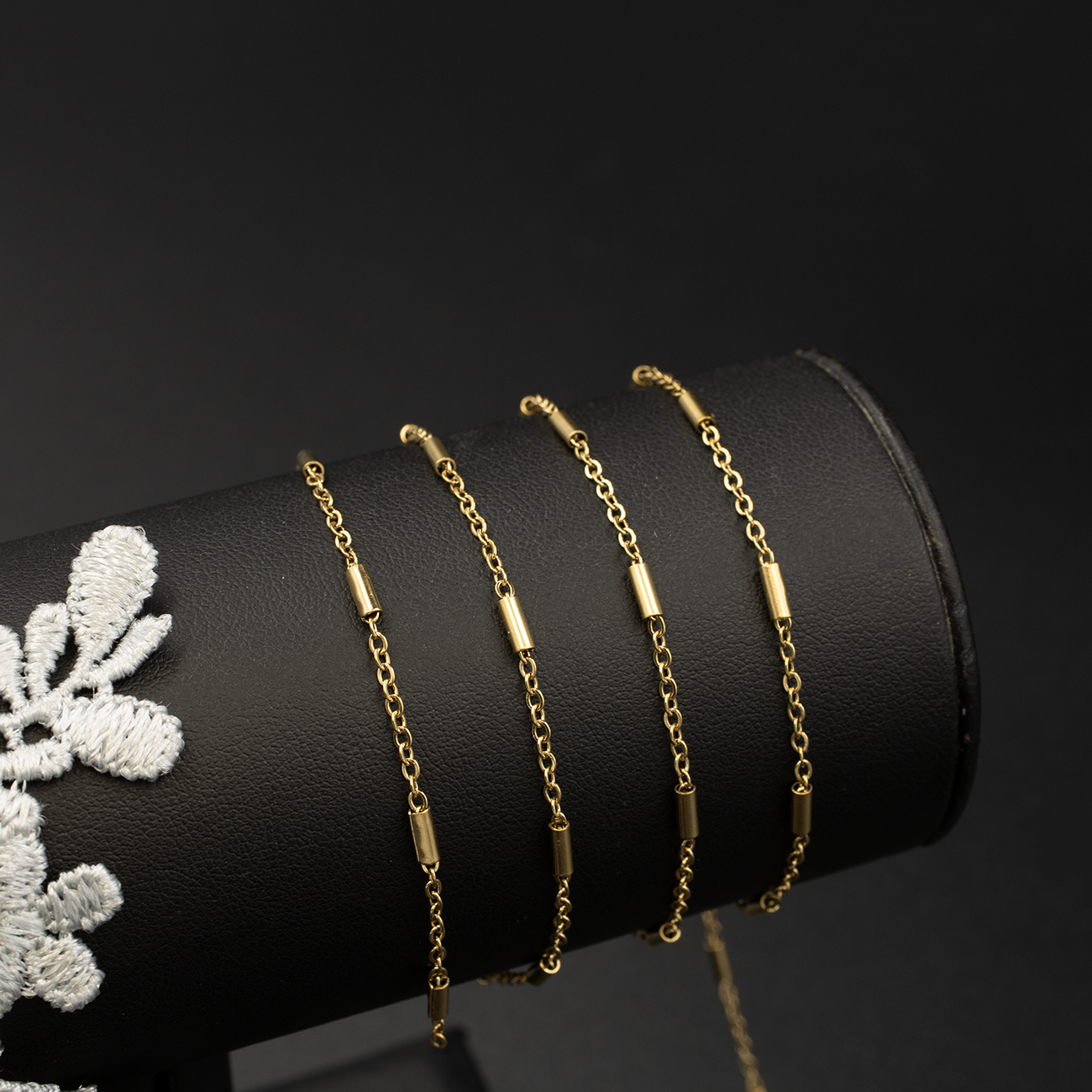 PVD Gold Stainless Steel Tube Chain