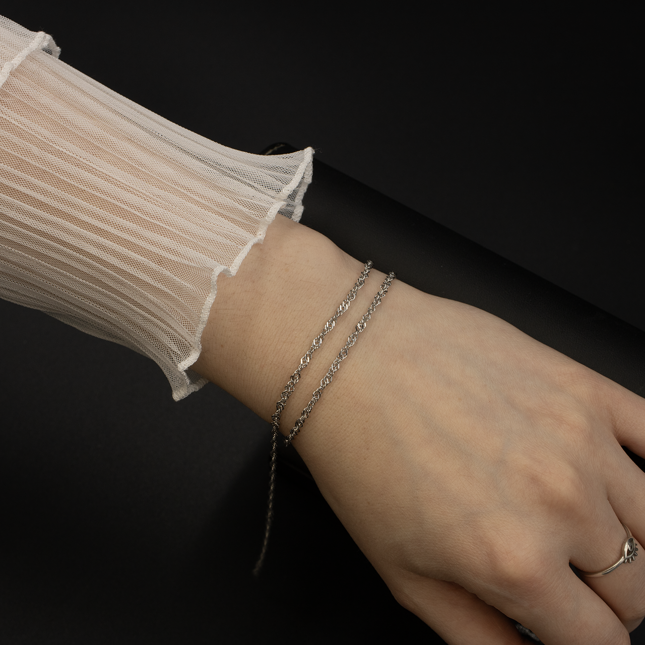 Stainless Steel 2.5 mm Singapore Chain