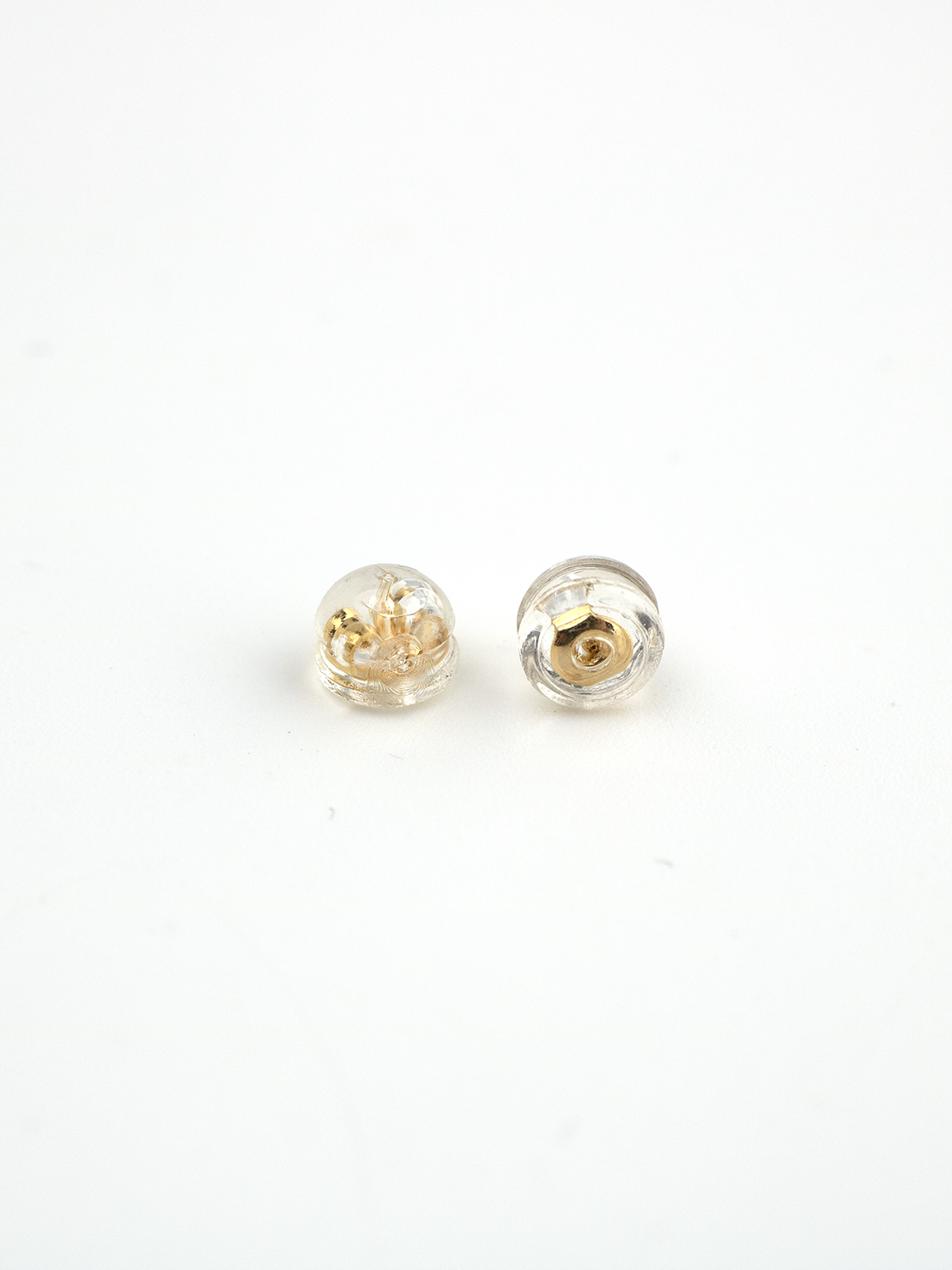 10 x 18K Gold Plated Silicone Earring Nuts 5mm Stud Backs (4059)