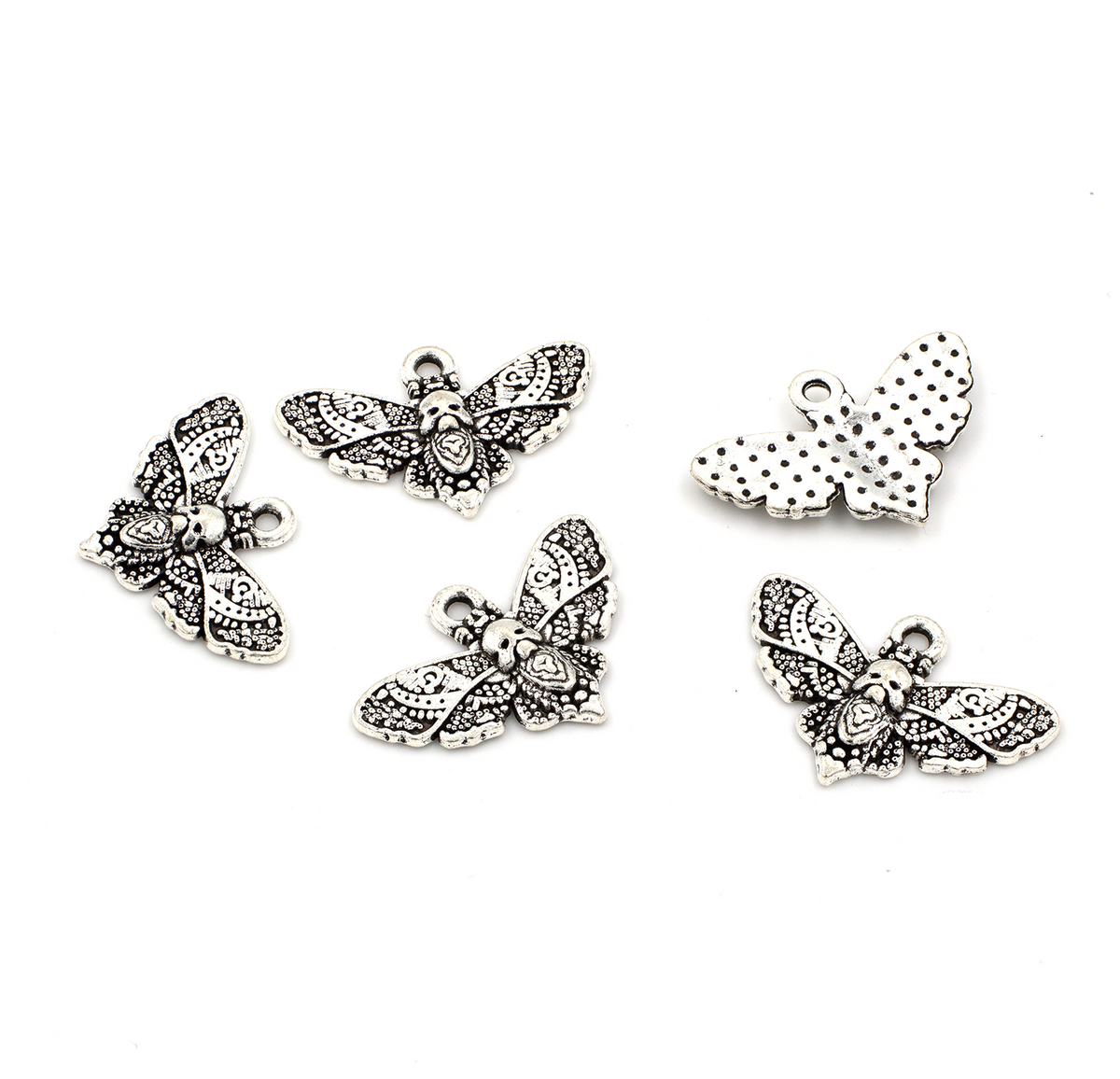 10 x Death's Head Hawkmoth Charms, 14x20mm