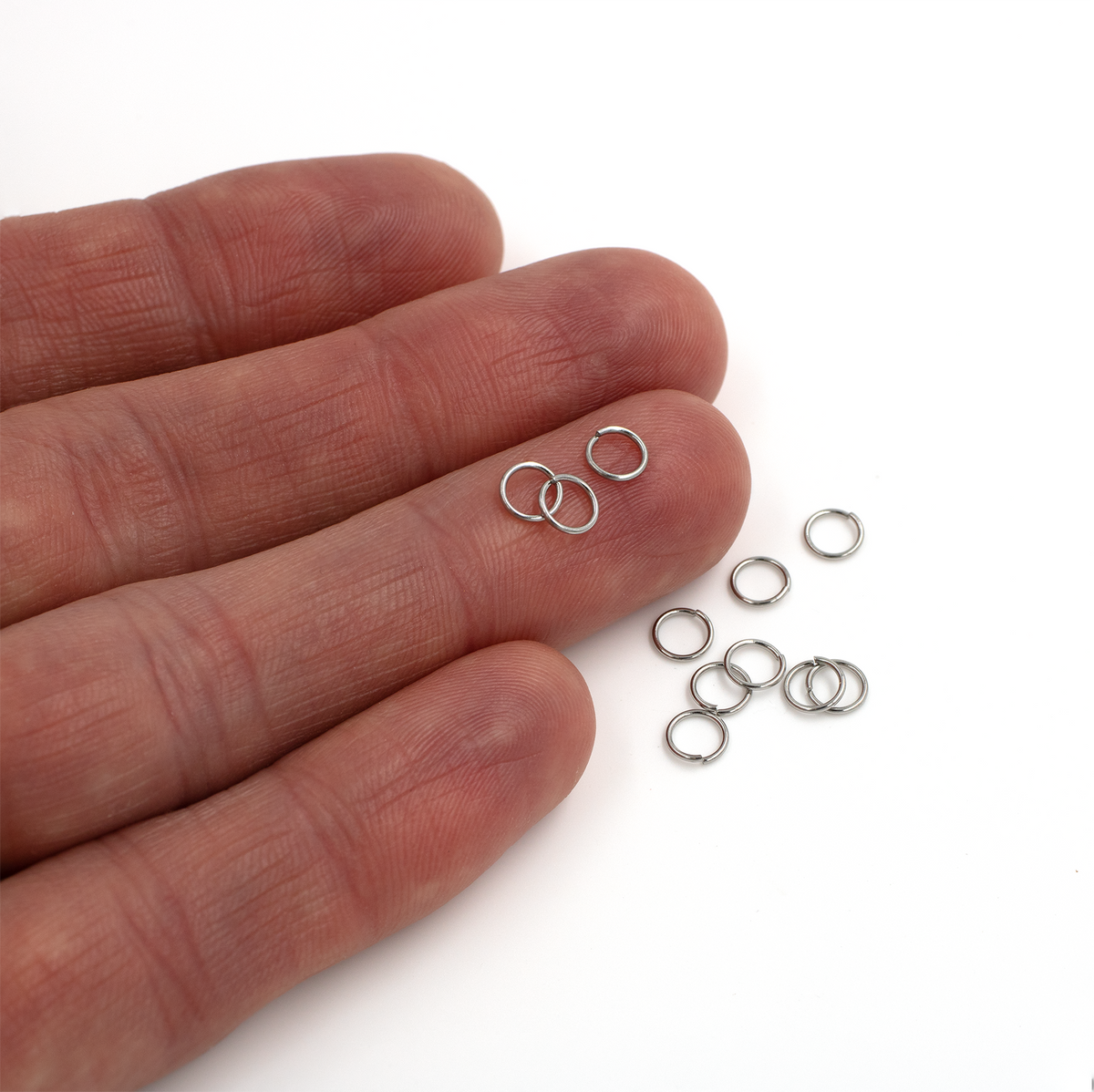 100 x Stainless Steel Jump Rings, 5x0.6mm