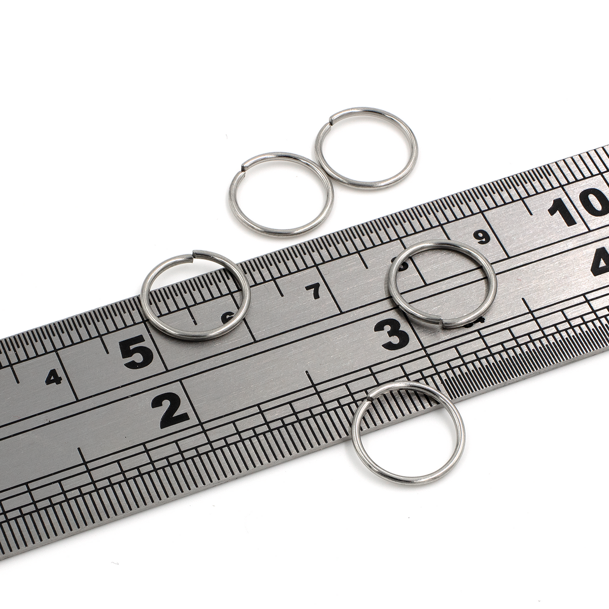 50 x Stainless Steel Round Jump Rings, 12x1mm