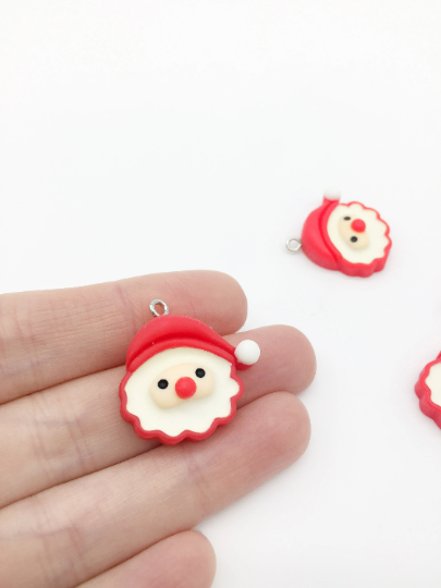 1 x Resin Cute Santa Claus Charm (3365)