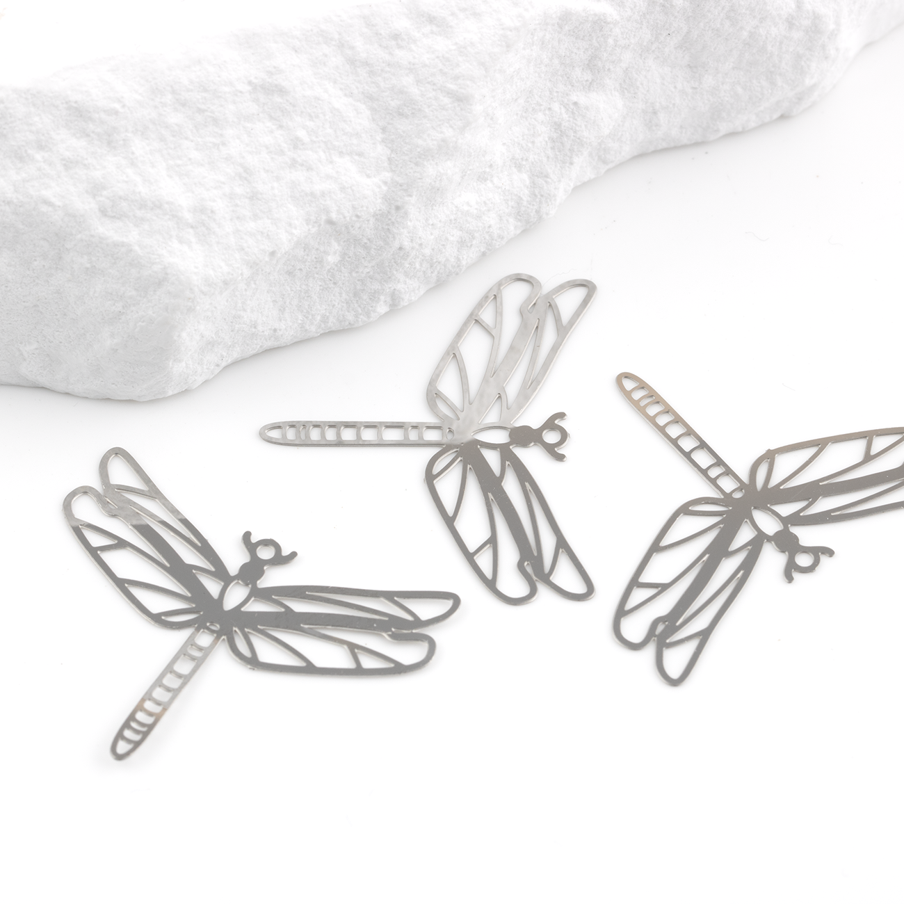10 x Stainless Steel Filigree Dragonfly Charms, 24x30mm