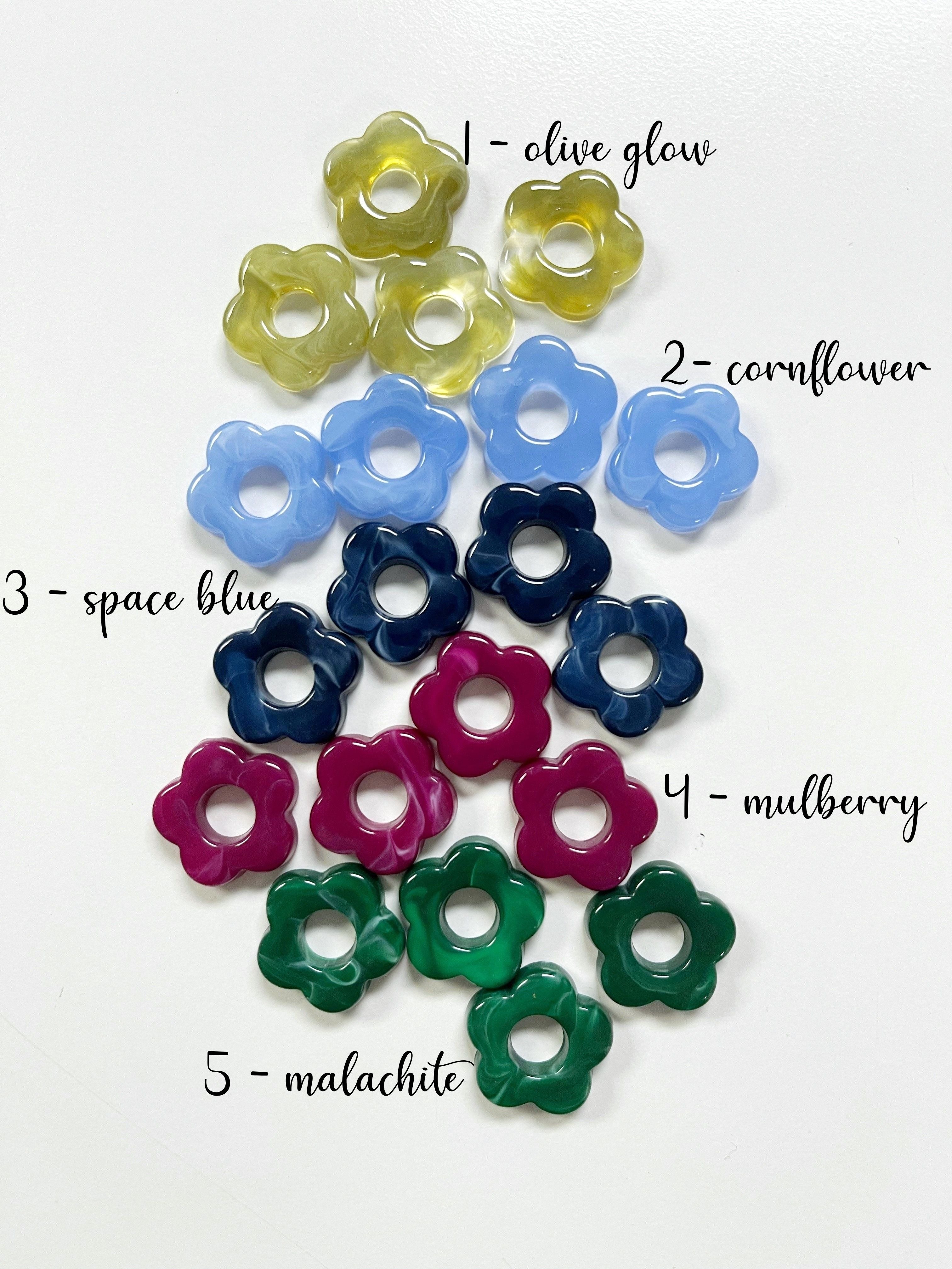 2 x Resin Flower Beads for Hoop Earrings, 20mm (Copy)
