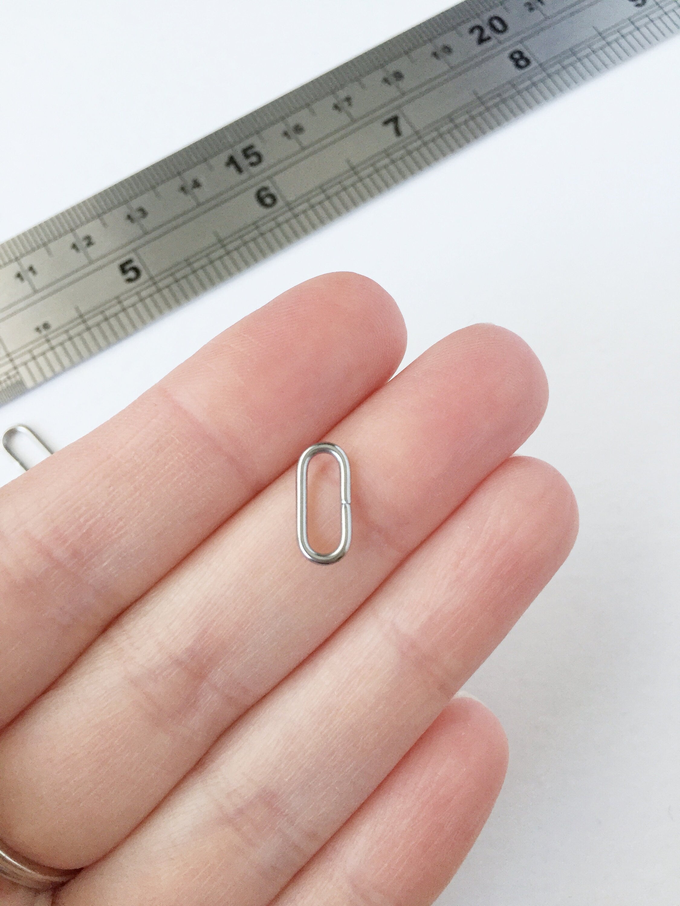 20 x Stainless Steel Pill Shape Connectors, 12x5.5mm Open Chain Links (0802)