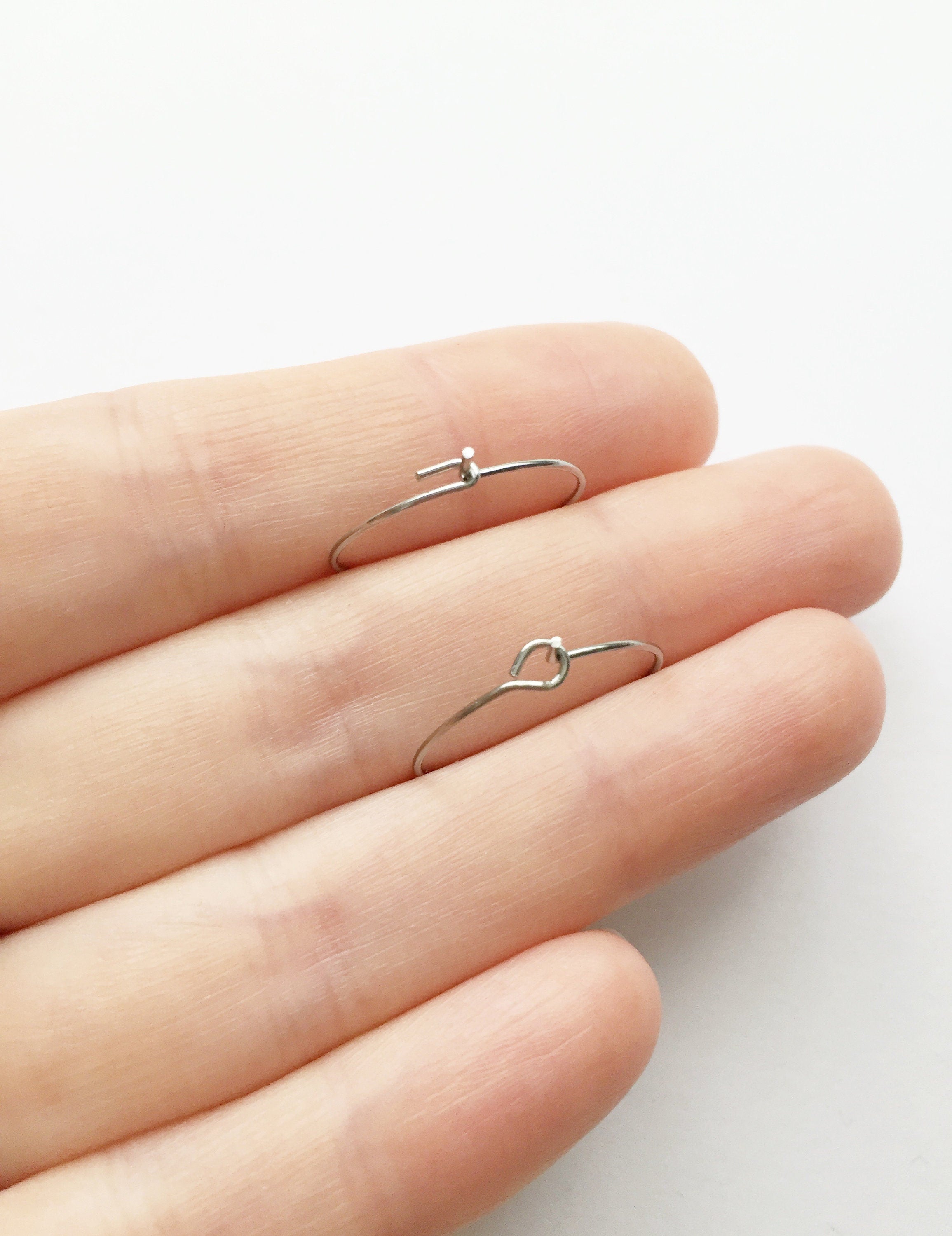 100 x Stainless Steel Hoop Earring Wire BULK, 20mm (3119)