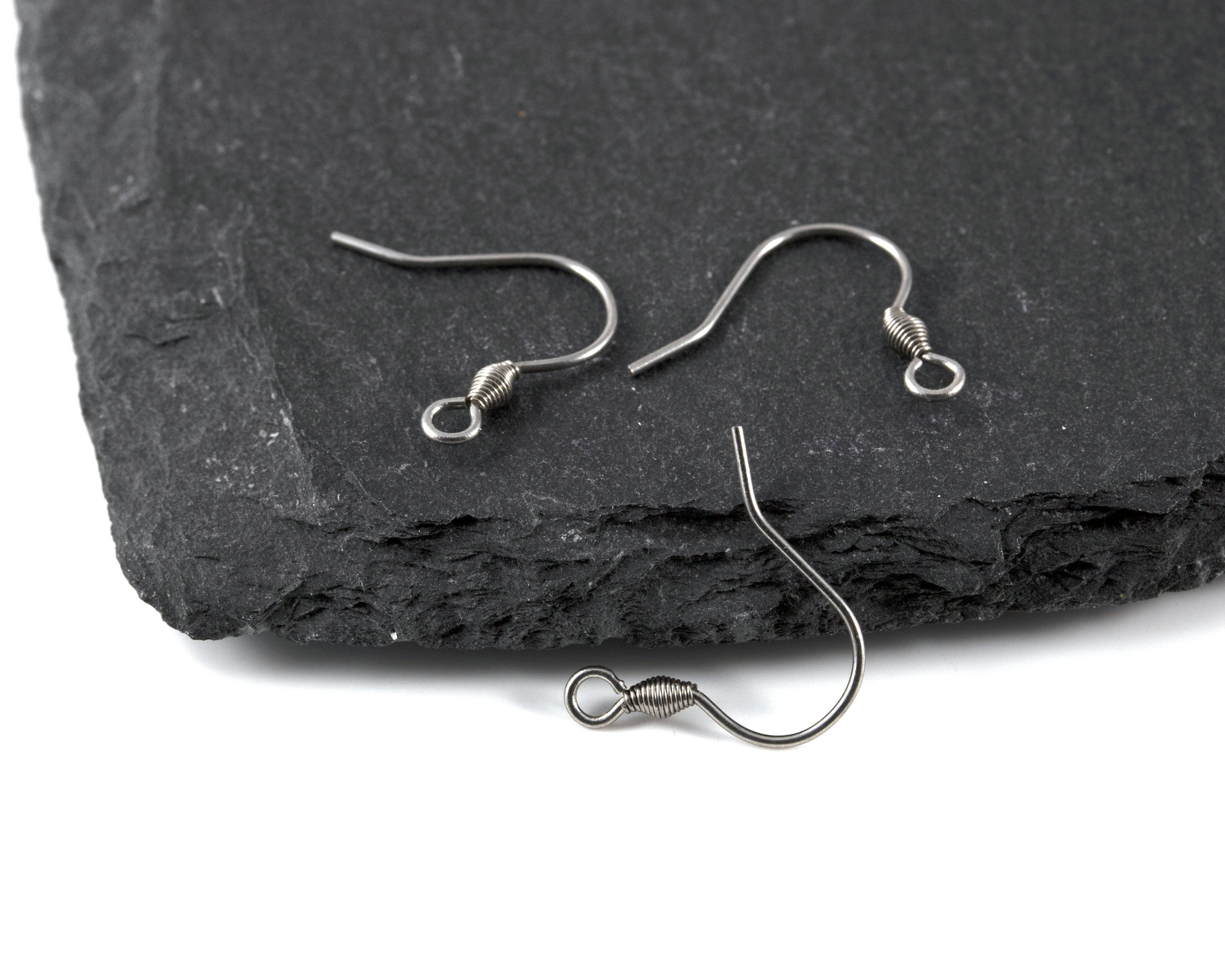 20 pairs x Stainless Steel Earring Hooks, 19mm (2414)