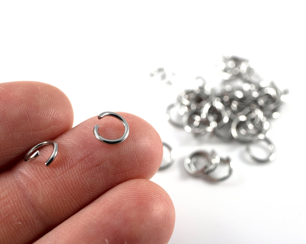 150 x Stainless Steel Jump Rings, 7x1mm