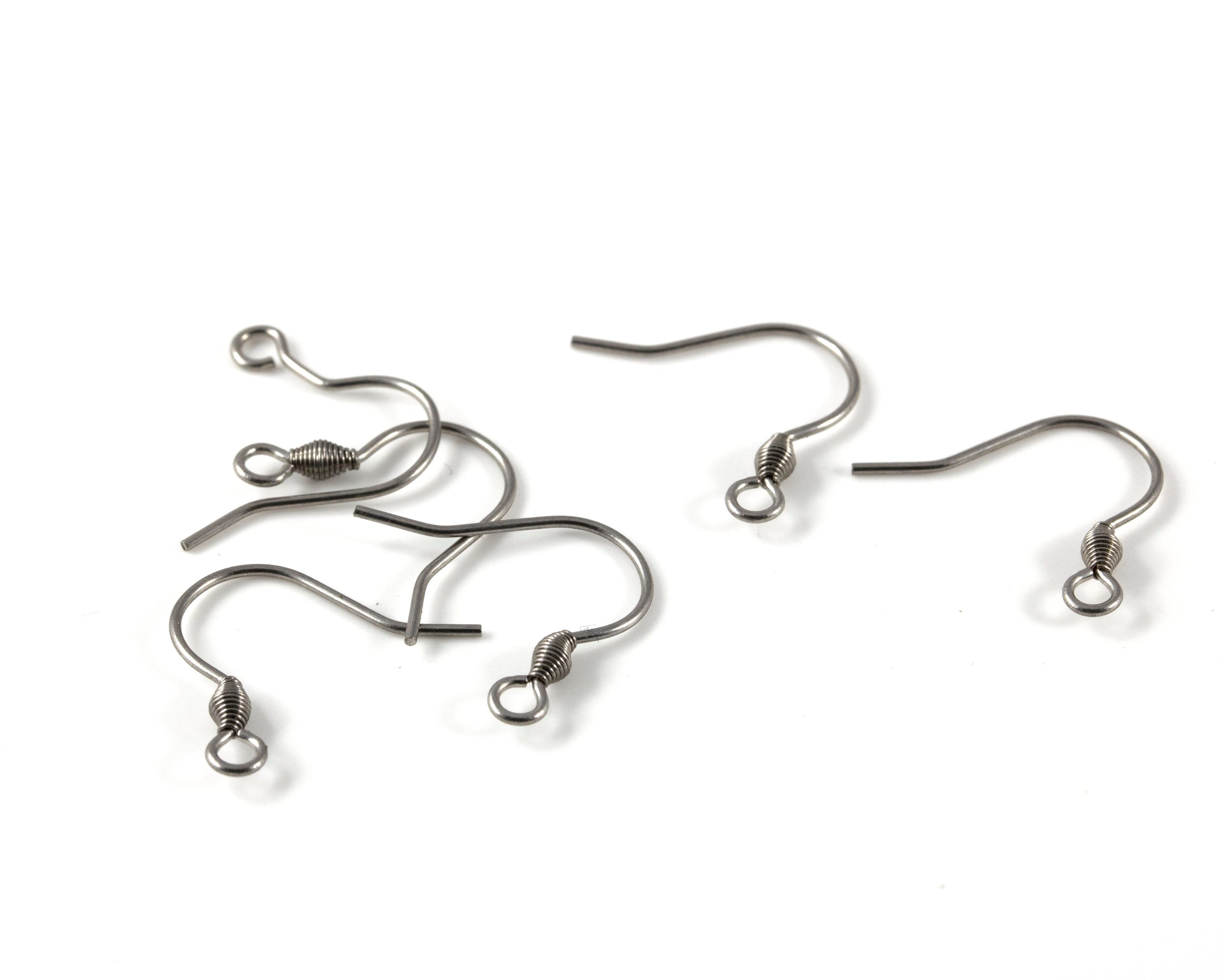 20 pairs x Stainless Steel Earring Hooks, 19mm (2414)