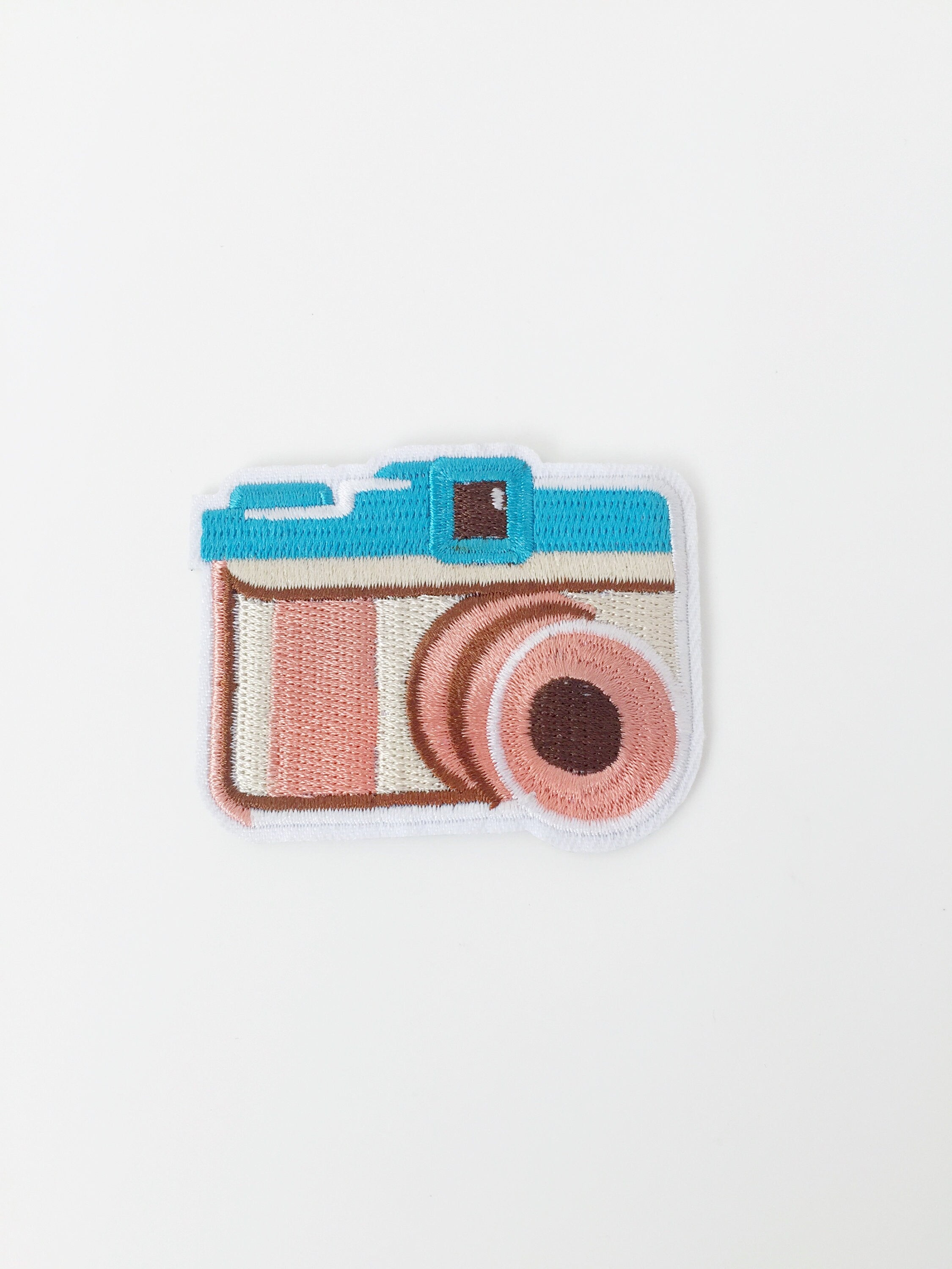 Photo Camera Iron-on Patch, Pastel Photo Camera Embroidery