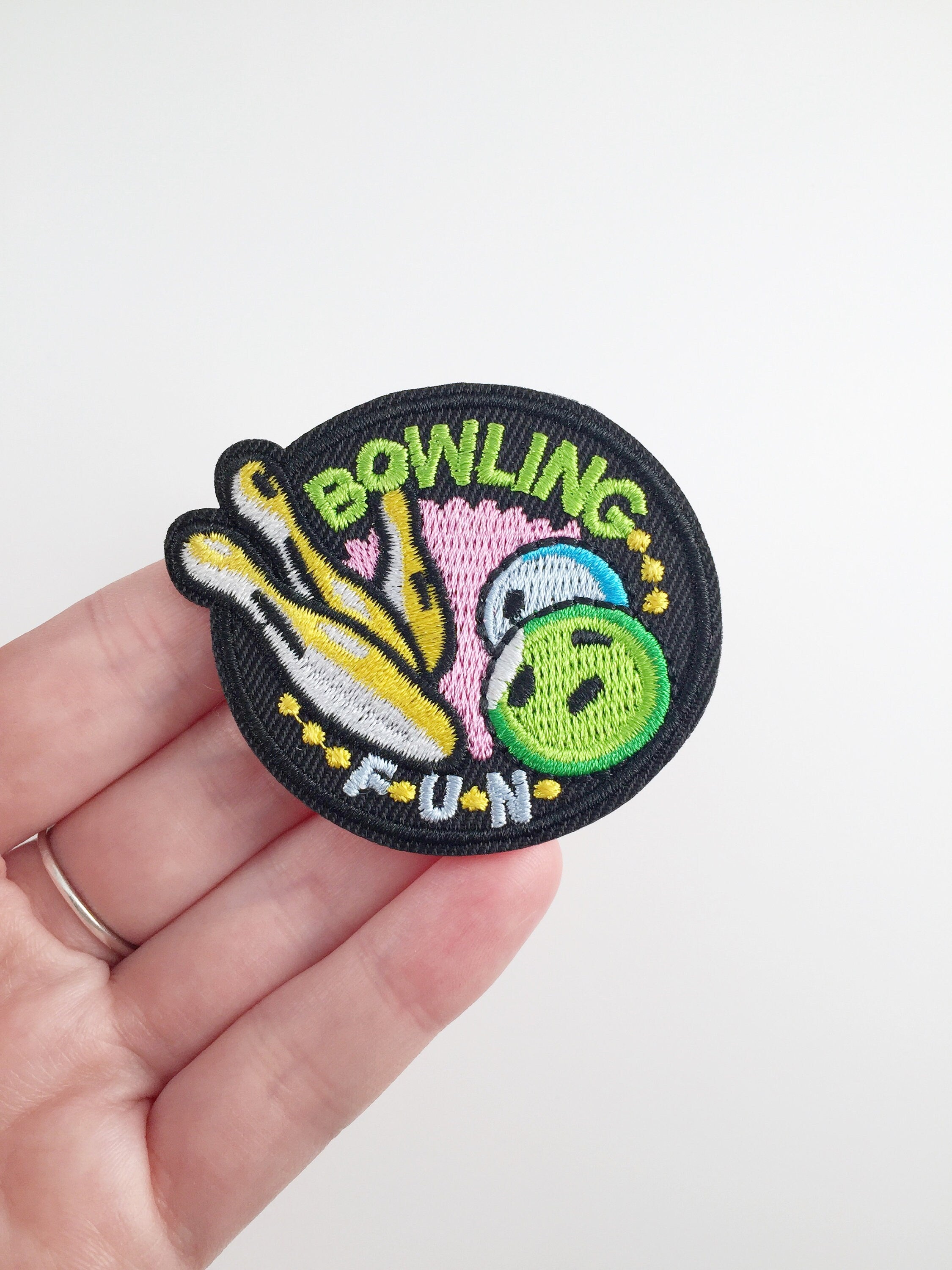Bowling Stick-on Patch, Bowling Applique