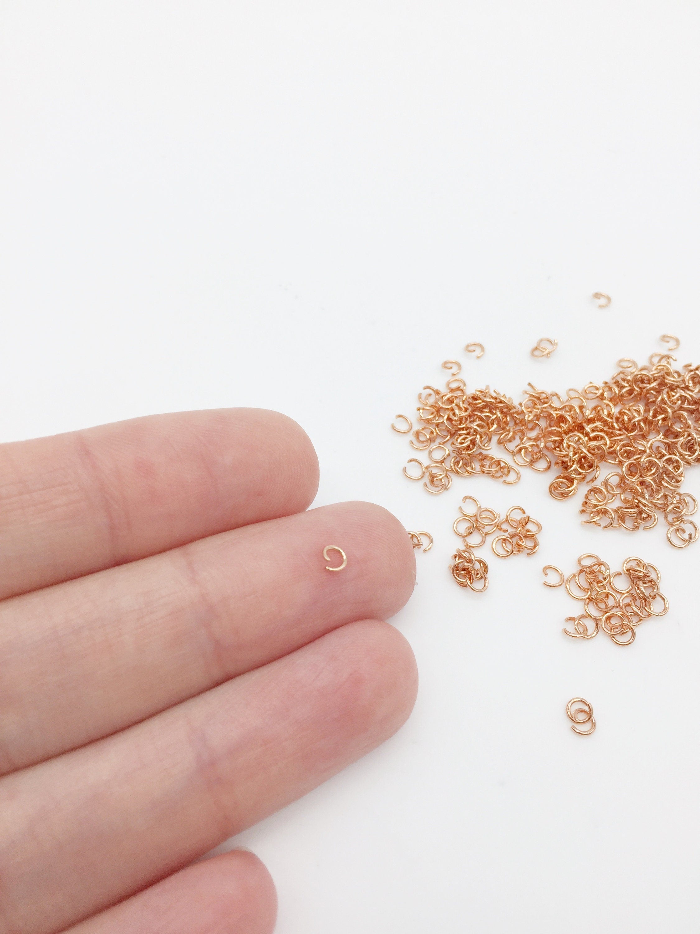 500 x 3mm Rose Gold Plated Stainless Steel Jump Rings (0052)