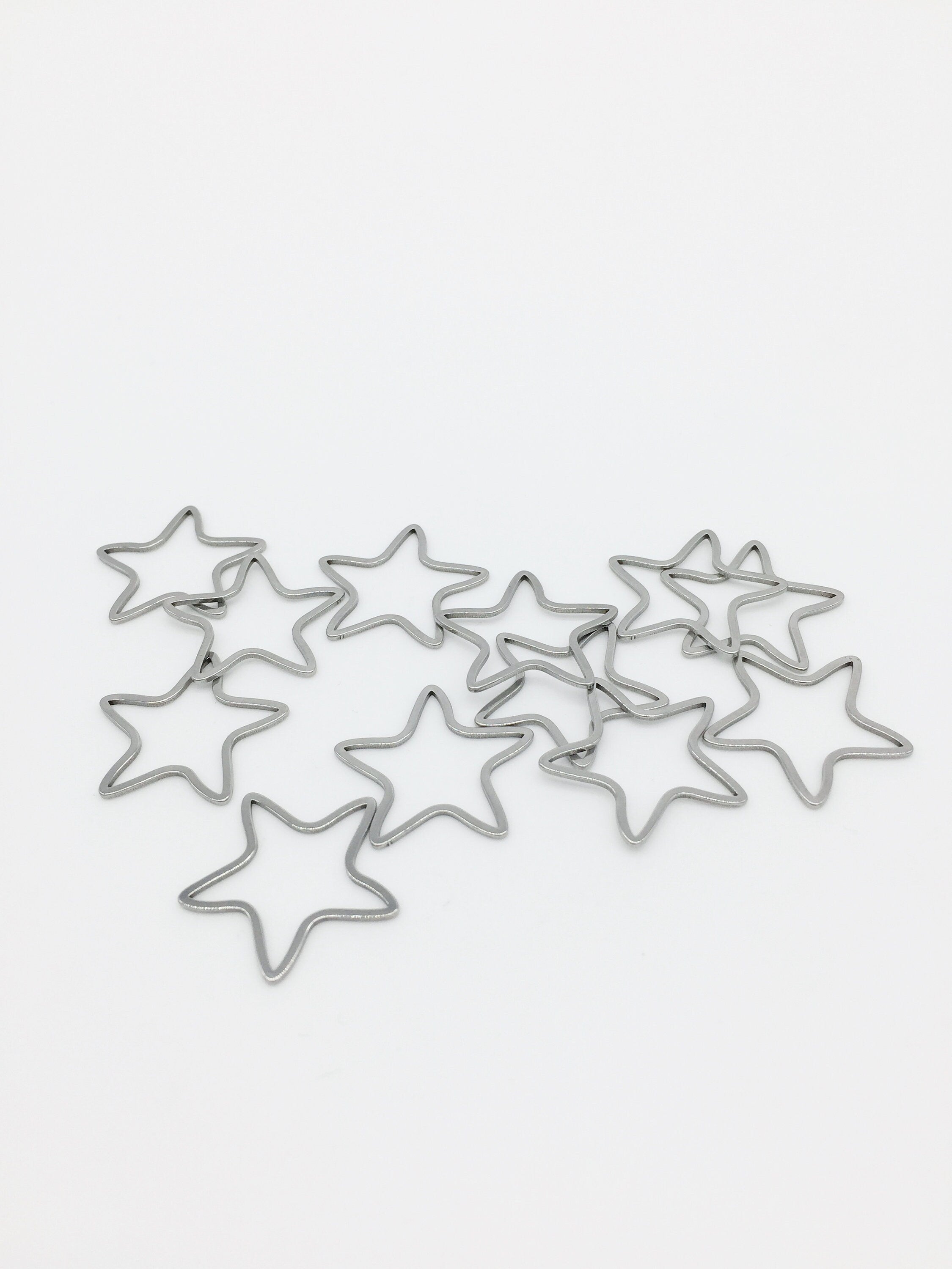 8 x Stainless Steel Star Connectors, 21mm (3284)