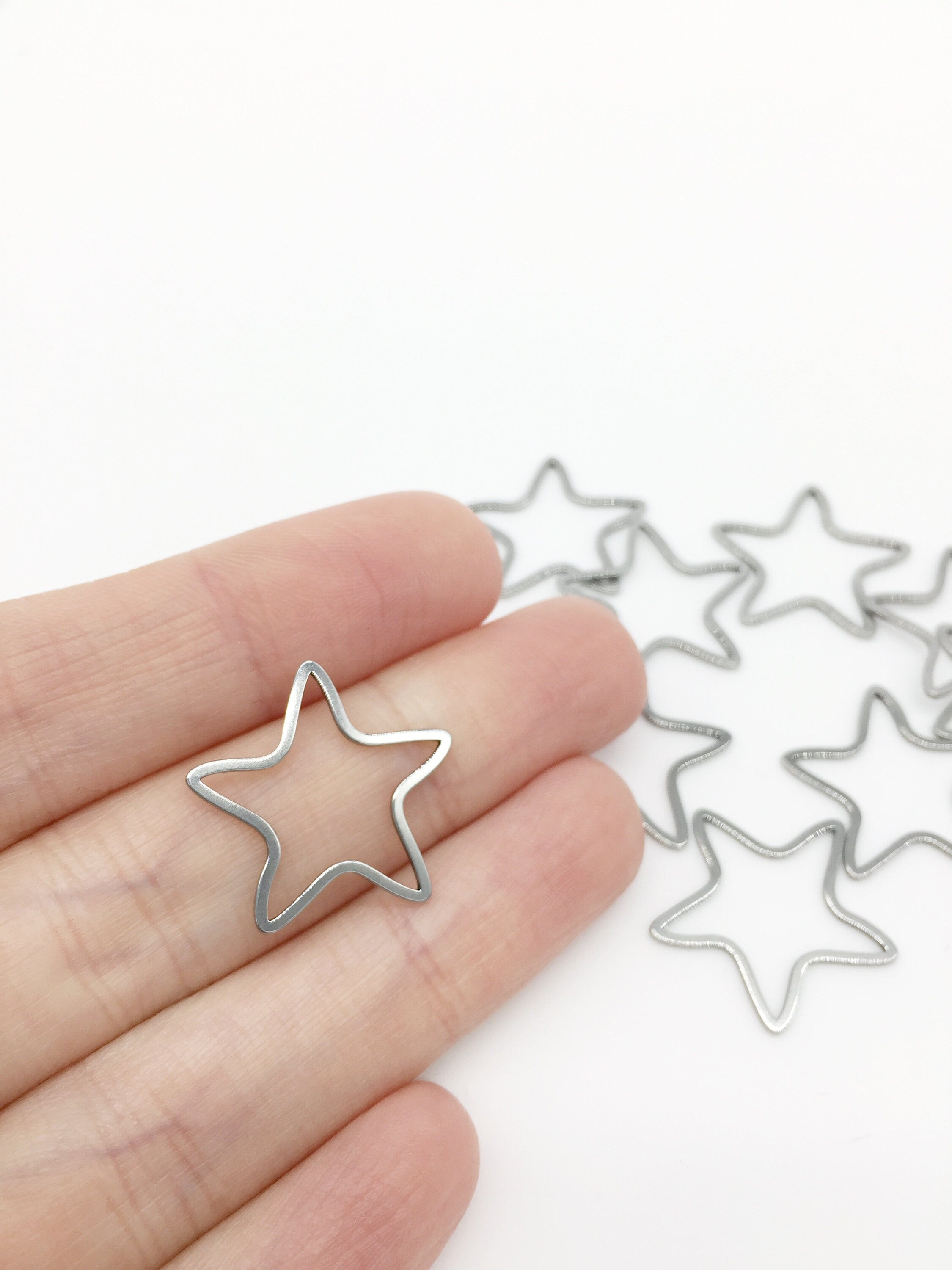 8 x Stainless Steel Star Connectors, 21mm (3284)