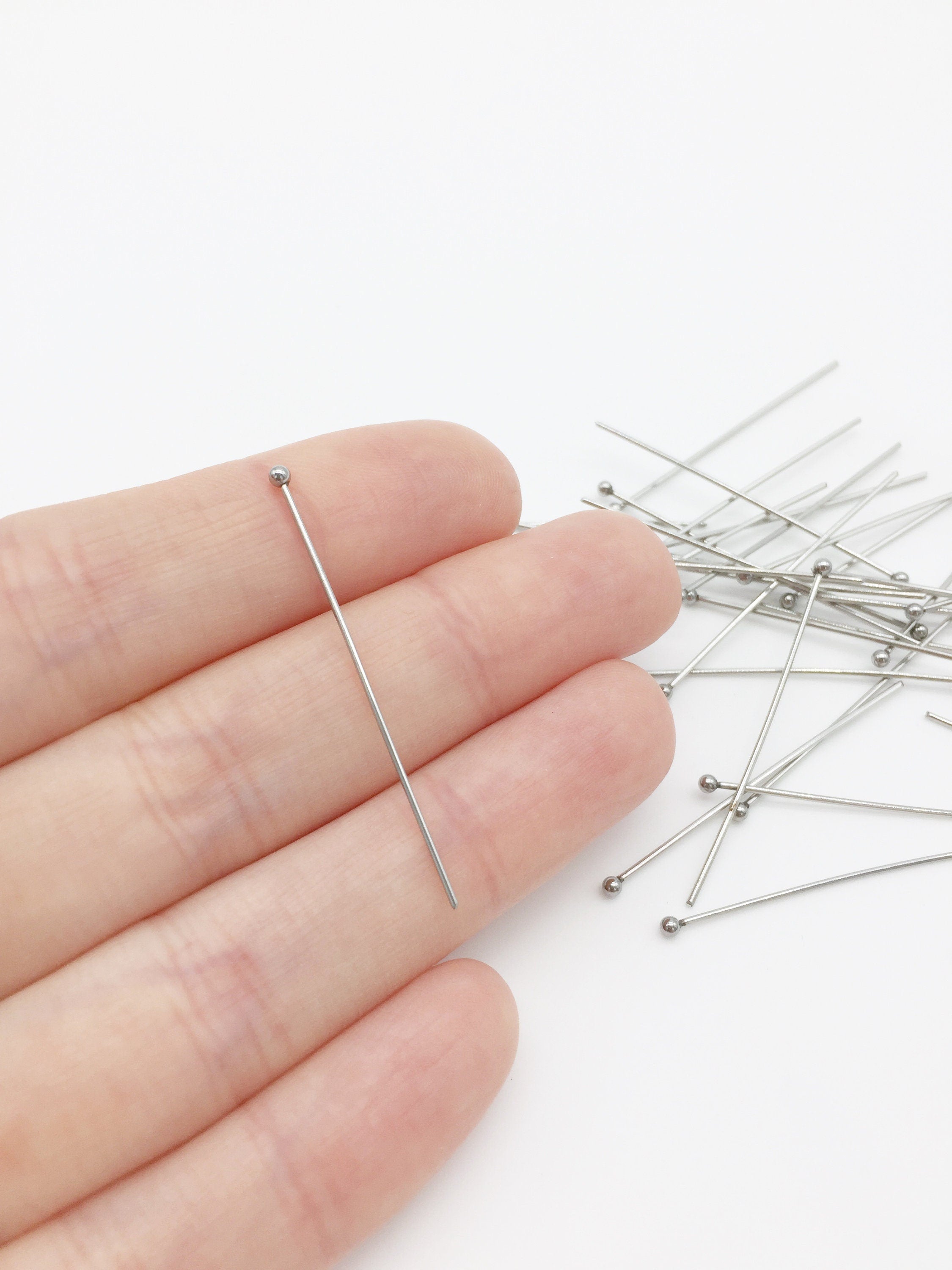 50 x Stainless Steel Ball Head Pins, 40x0.7mm (3718)