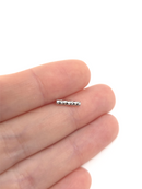 20 x Platinum Plated Brass Laser Cut Tube Spacer Beads, 10x2mm or 10x1.5mm