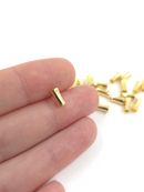 10 x 18K Gold Plated Brass Tube Spacer Beads, 7x3.5mm (2083G)