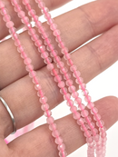 1 strand x 3mm Faceted Round Rose Quartz Gemstone Beads (4141)
