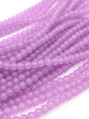 1 strand x Lilac Jade Imitation Round Glass Beads, 4.5mm