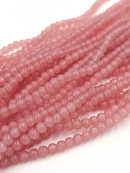 1 strand x Dusty Pink Jade Imitation Round Glass Beads, 4.5mm