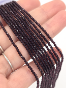 1 strand x 2mm Deep Purple Micro Faceted Crystal Beads (4130)