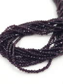 1 strand x 2mm Deep Purple Micro Faceted Crystal Beads (4130)
