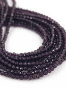 1 strand x 2mm Deep Purple Micro Faceted Crystal Beads (4130)