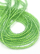 1 strand x 2mm Micro Faceted Lime Green Crystal Beads (4113)