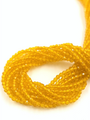 1 strand x 2mm Micro Faceted Orange Crystal Beads (4131)