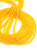 1 strand x 2mm Micro Faceted Orange Crystal Beads (4131)